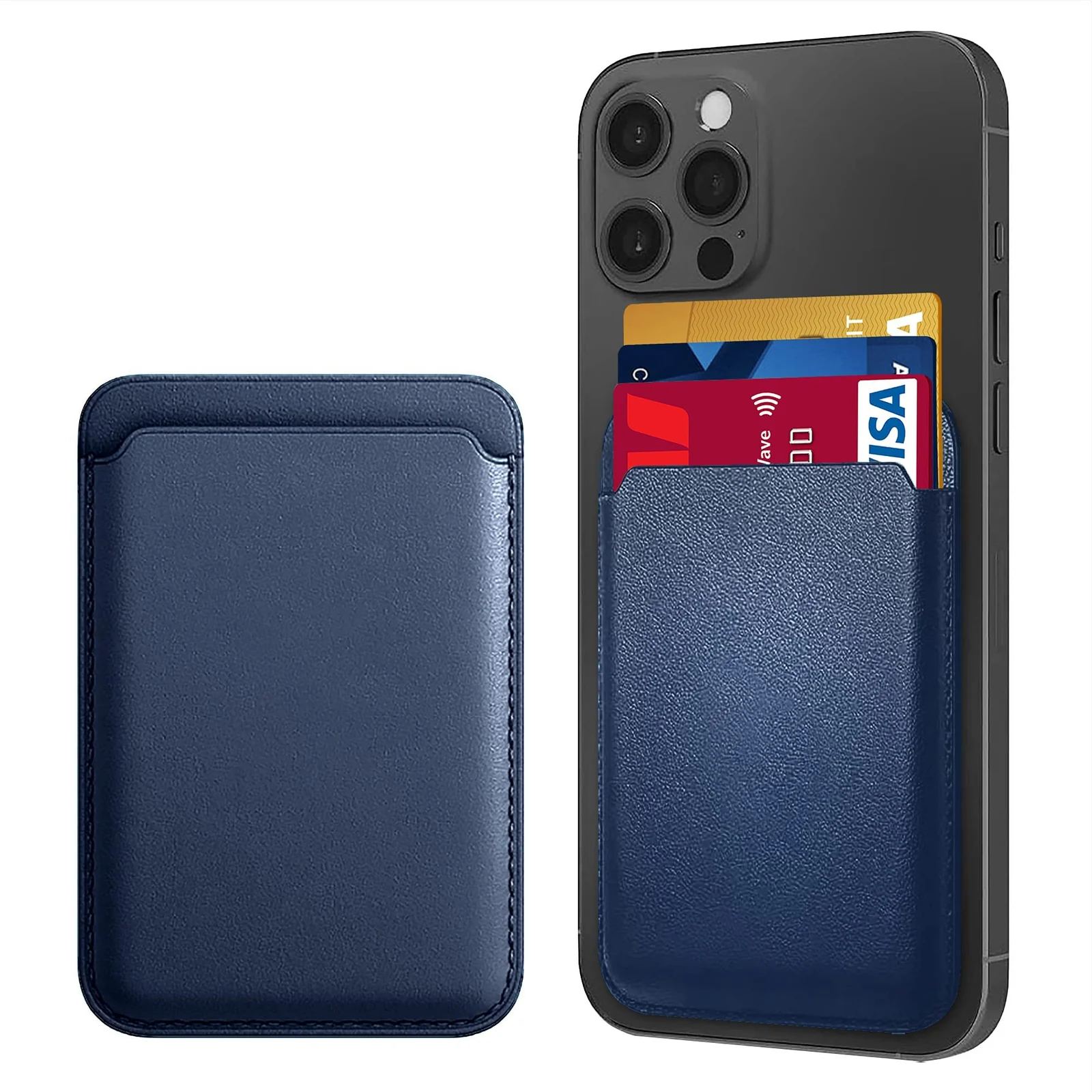 DL3 Mobilak Magnetic Card Holder Phone Wallet for iPhone 16/15/14/13/12 Series with MagSafe, Wallet for iPhone 16 15 14 Pro Max Plus Series, MagSafe 3 Wallet for iPhone 13 12 Pro Max Mini Series