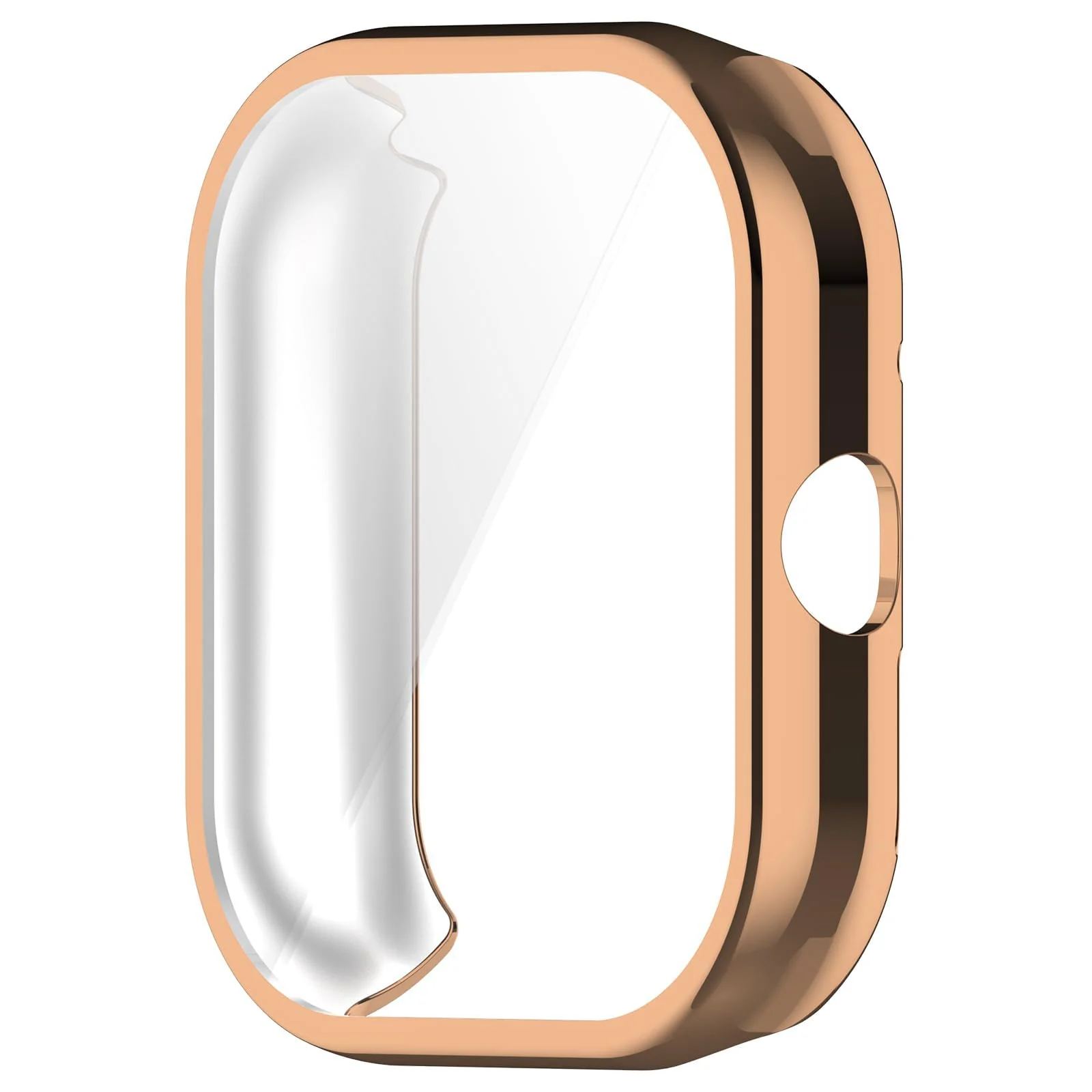 DL3 Mobilak Case Compatible with Xiaomi Redmi Watch 4 Case All-Around with Built-in Screen Protector Watch Soft TPU Shockproof Cover Slim Guard Thin Bumper Shell Protector - Rose Gold