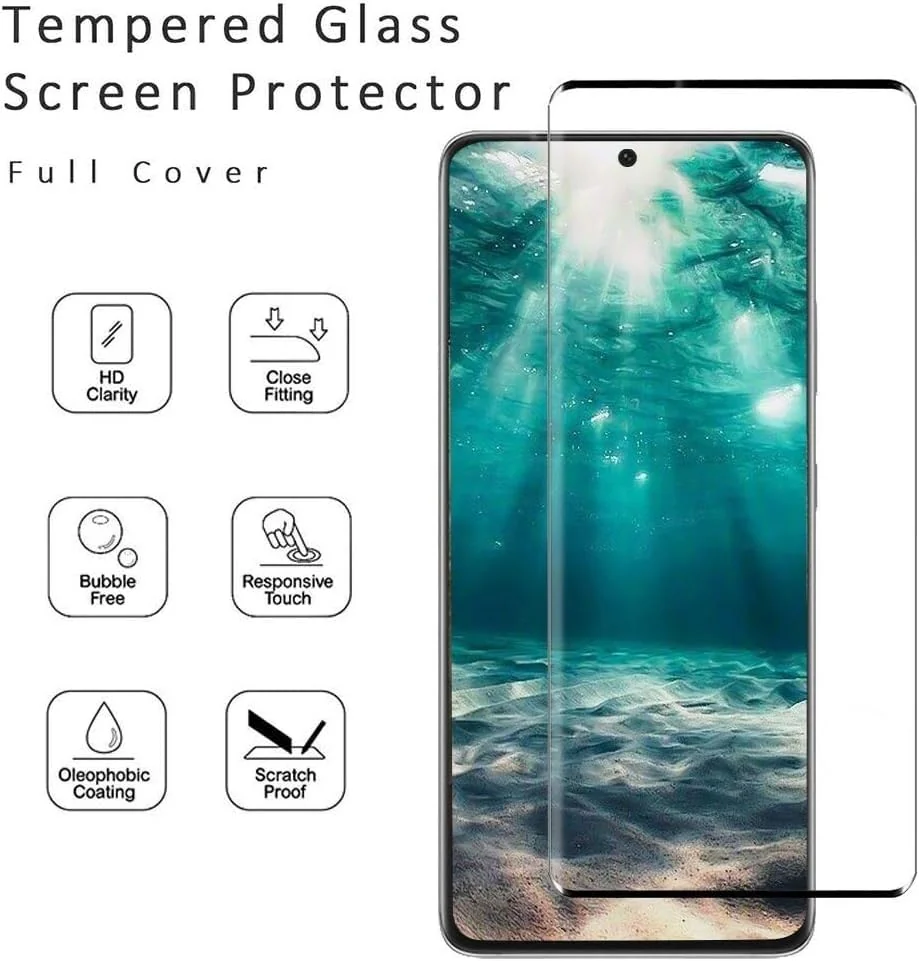 DL3 Mobilak Screen Protector for Samsung Galaxy S21 Ultra, Tempered Glass Screen Saver Premium HD Protective, Scratch Resistant, NO-Bubble, 9H Hardness, Full Coverage Film - Clear