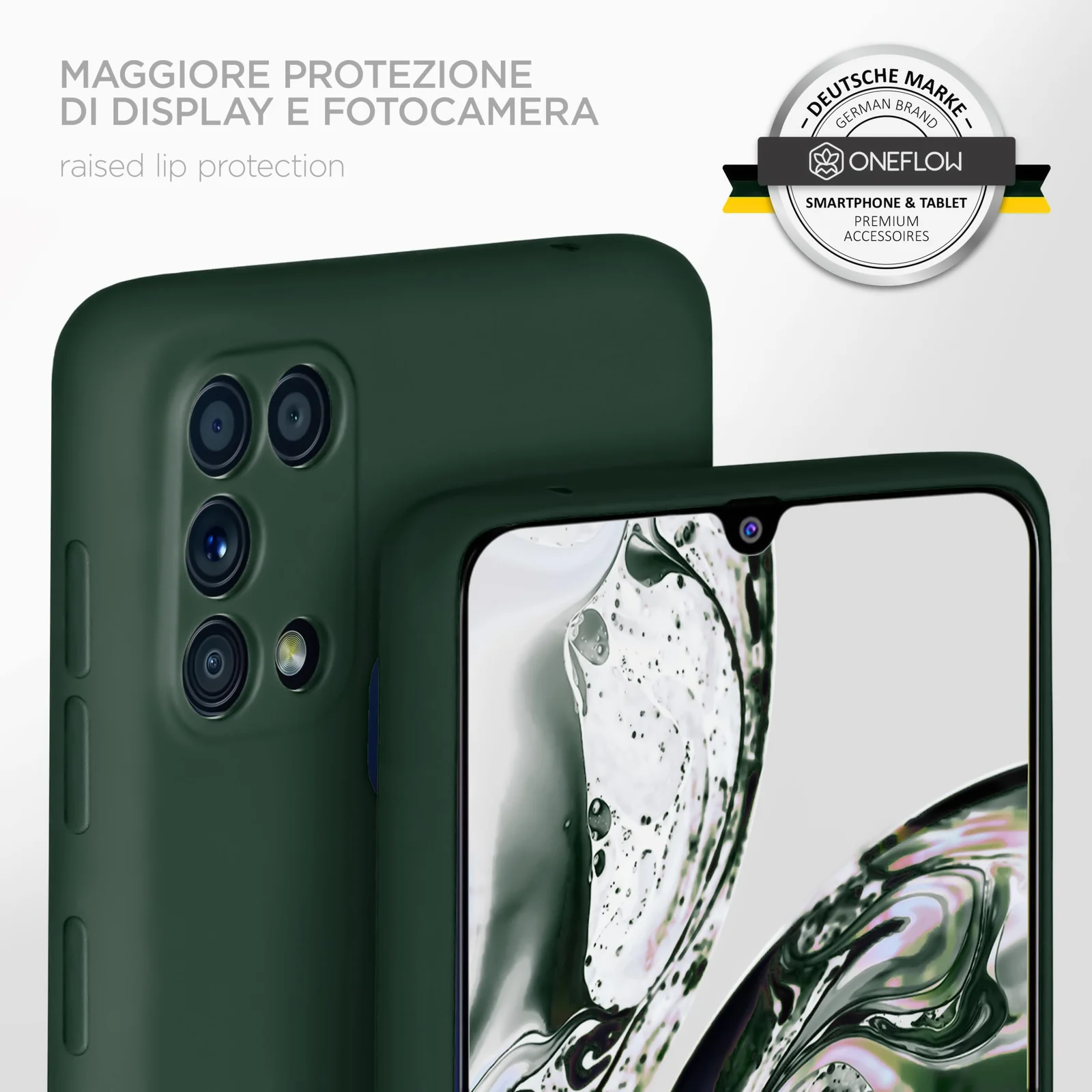 DL3 Mobilak Soft Silicone Protective Case for Samsung Galaxy M31 with Microfiber Lining and Shockproof Design - Green