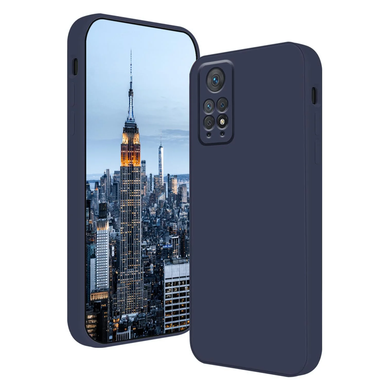 DL3 Mobilak Liquid Silicone Case for Xiaomi Redmi Note 12 Pro 4G / Redmi Note 11 Pro 4G / 5G, Shock-absorbing protection, Scratch-resistant surface, Soft microfiber lining - Midnight Blue
