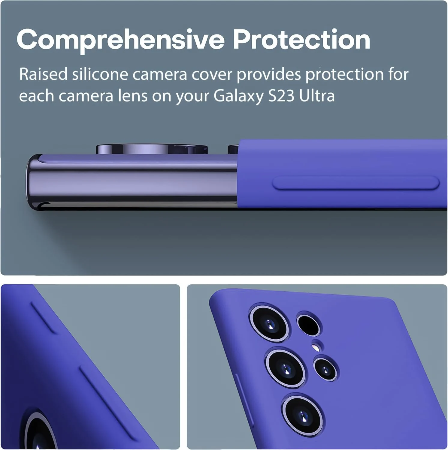 DL3 Mobilak Samsung Galaxy S22 Ultra 5G Case, Soft Flexible Silicone Gel Rubber Bumper Cover, Full Body Shockproof Protective Phone Case - Light Blue