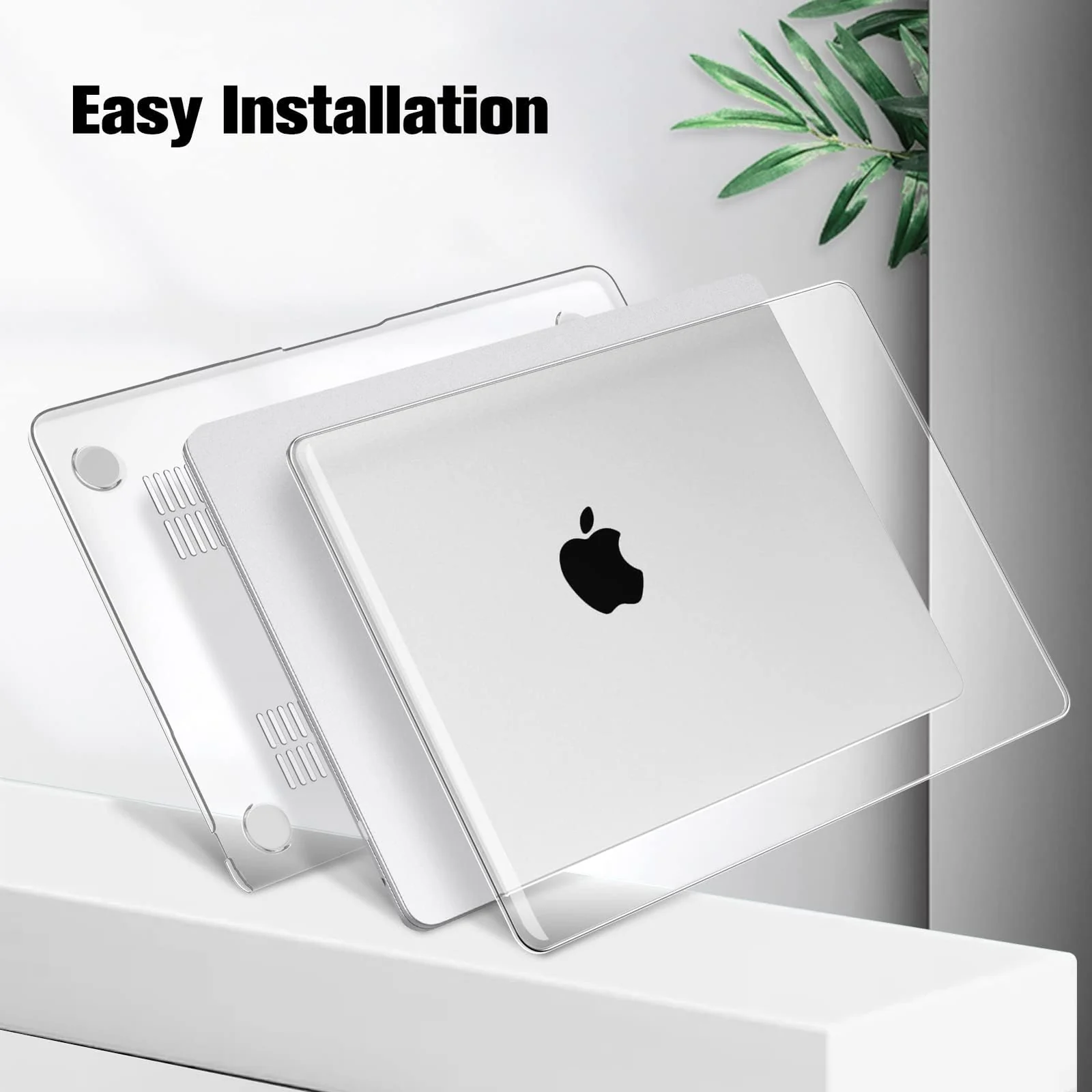 DL3 Mobilak Compatible with MacBook Pro 15 Case 2019 2018 2017 2016 Release A1990 A1707 with Touch Bar and Touch ID, Plastic Hard Case Shell Cover - Clear