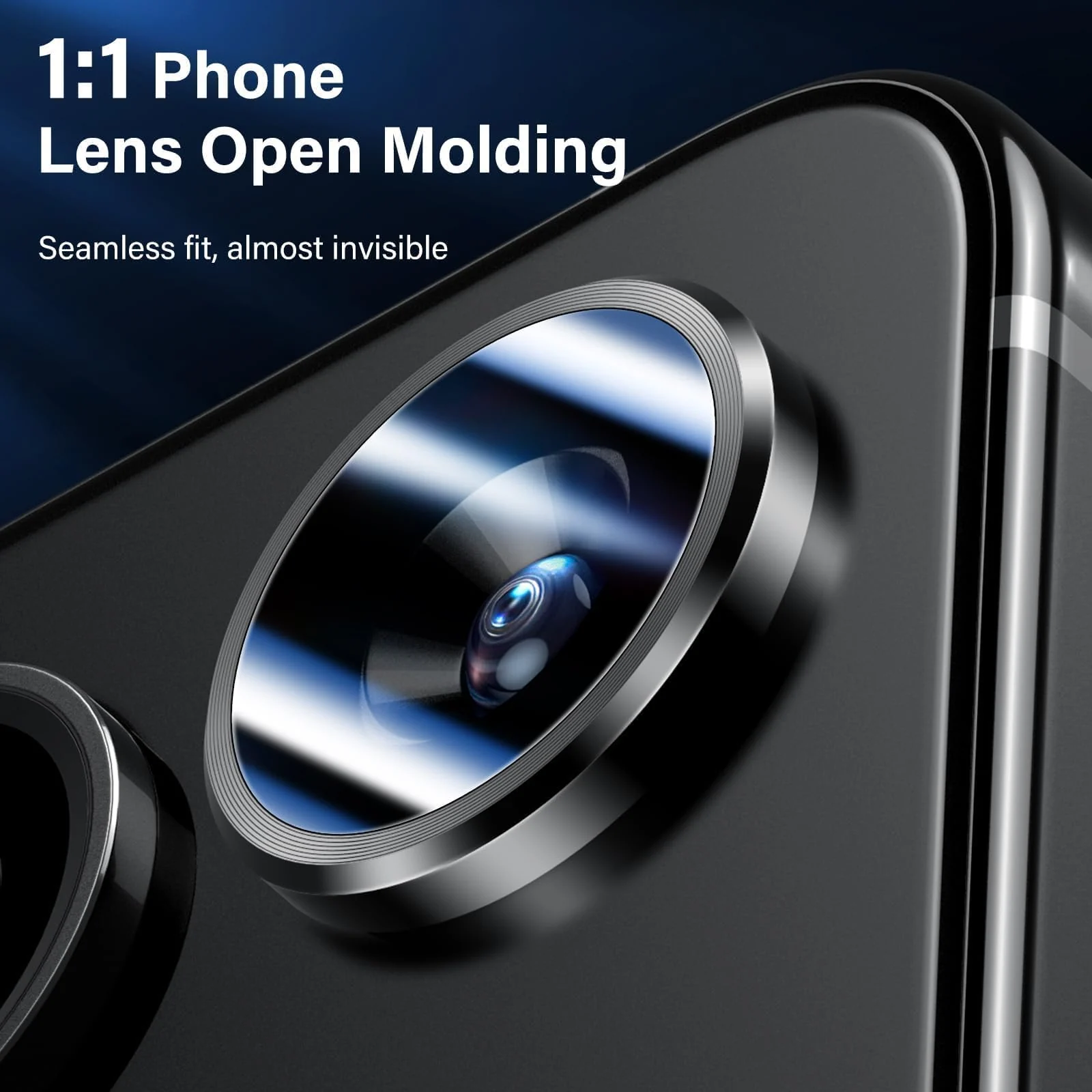 DL3 Mobilak Camera Lens Protector for Honor X8C Accessories, 9H Tempered Glass Metal Individual Ring Camera Cover Screen Protector, Case Friendly, Anti Scratch - Black