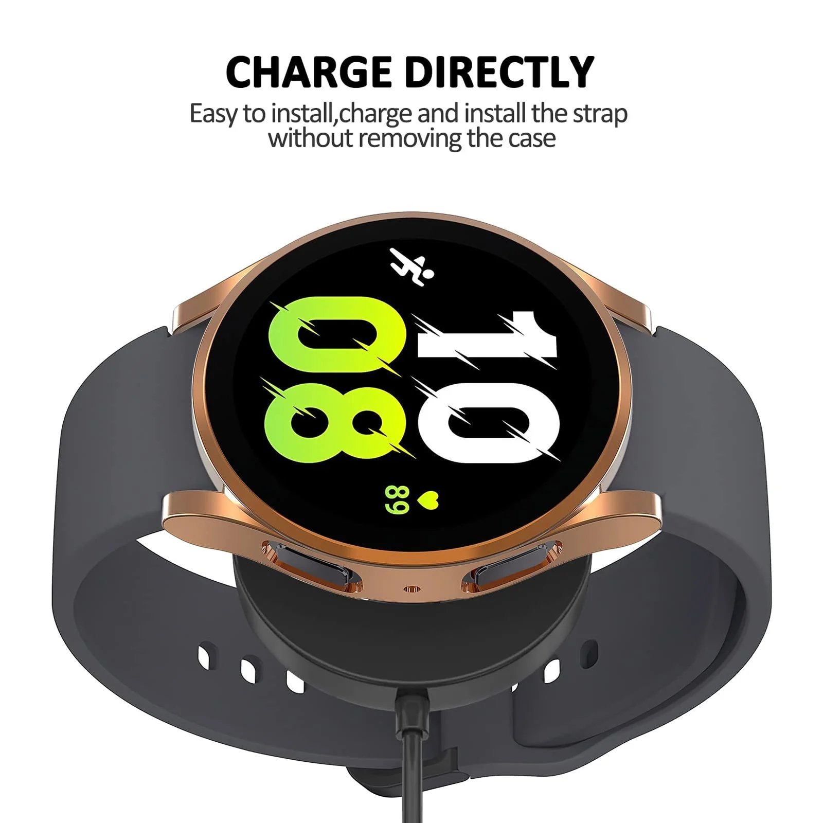 DL3 Mobilak Case Compatible with Samsung Galaxy Watch 4 40mm 2021 & Watch 5 40mm 2022 Case All-Around Screen Protector Watch Soft TPU Shockproof Cover Slim Guard Thin Bumper Shel Protector - Rose Gold
