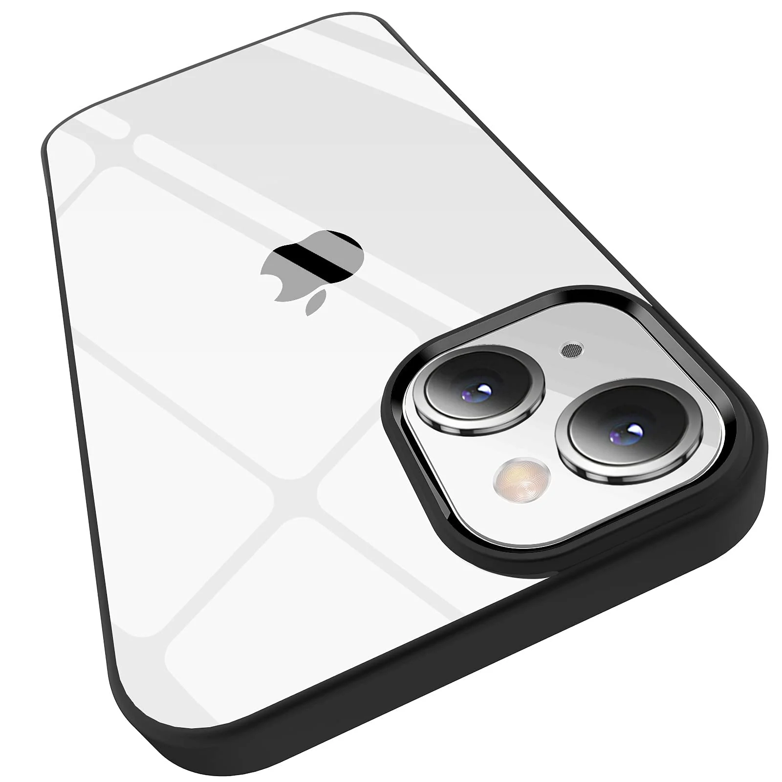 DL3 Mobilak Clear PC and TPU Protective Case for iPhone 14 Plus with Shockproof Design and Anti-Yellowing Design - Black