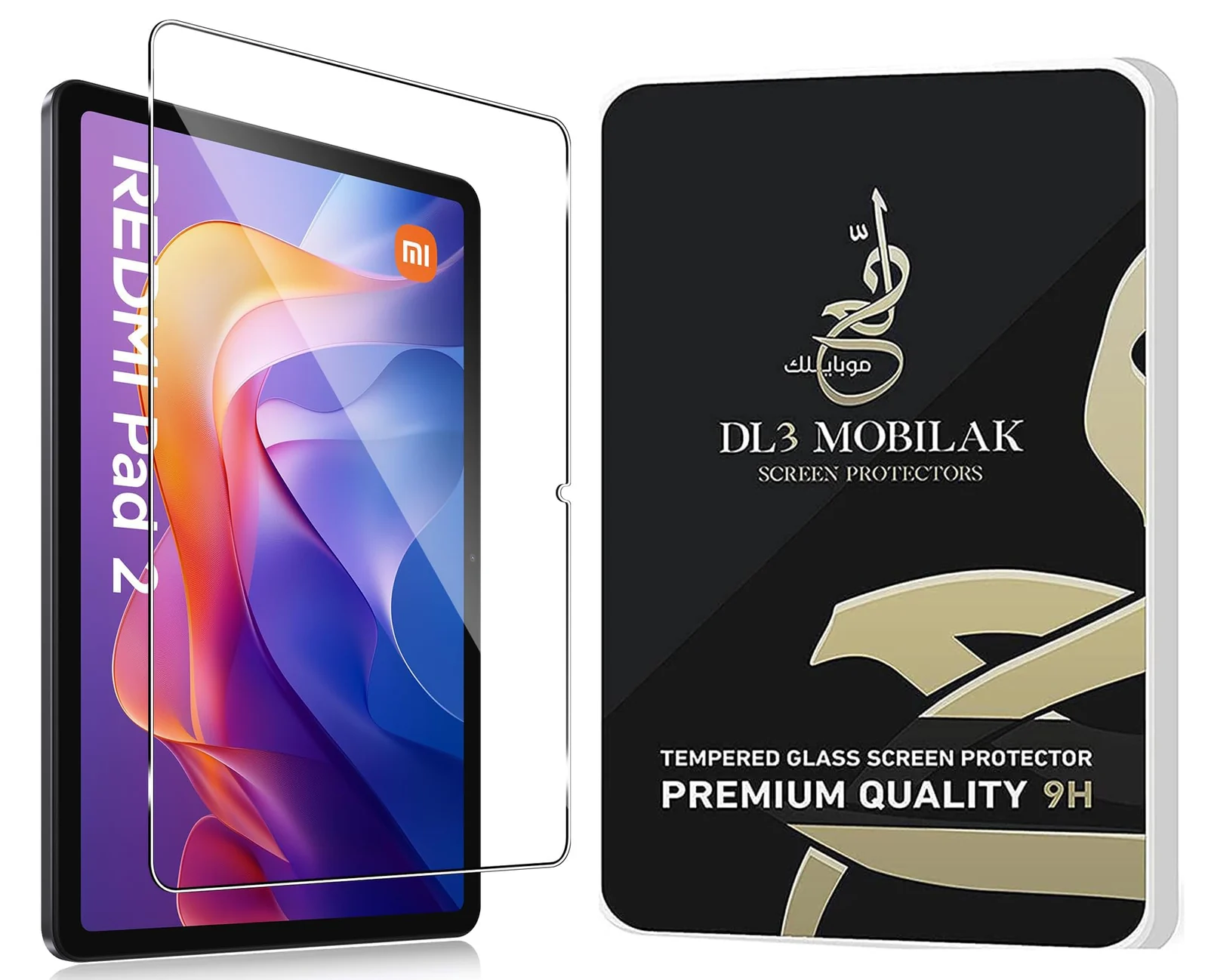 DL3 Mobilak Screen Protector For Xiaomi Redmi Pad 2 2025 11 inch Tempered Glass Film [HD Crystal ] [Easy Installation] [Scratch Resistant] [9H Hardness] - Clear