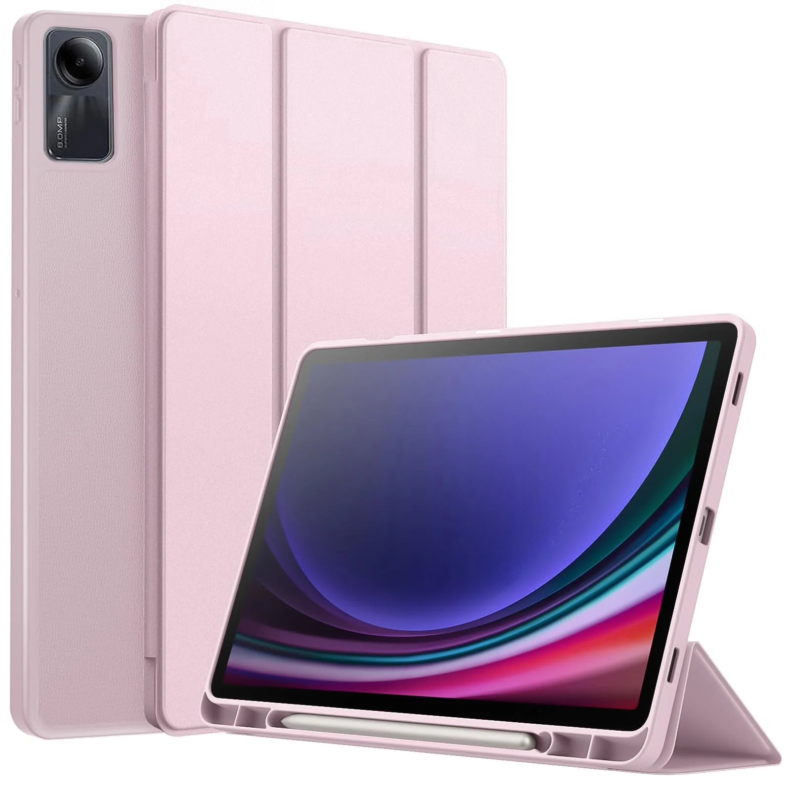 DL3 Mobilak Smart Case For Xiaomi Redmi Pad SE 11 inch Tablet 2023 Cover with Pencil Holder, Soft TPU Smart Stand Back Cover Auto Wake/Sleep