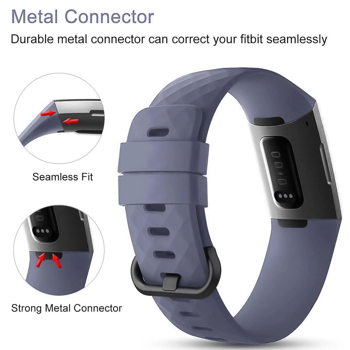 DL3 Mobilak Waterproof Bands for Fitbit Charge 4 / Fitbit Charge 3 / Charge3 SE, Replacement Wristbands for Women Men - Lavender