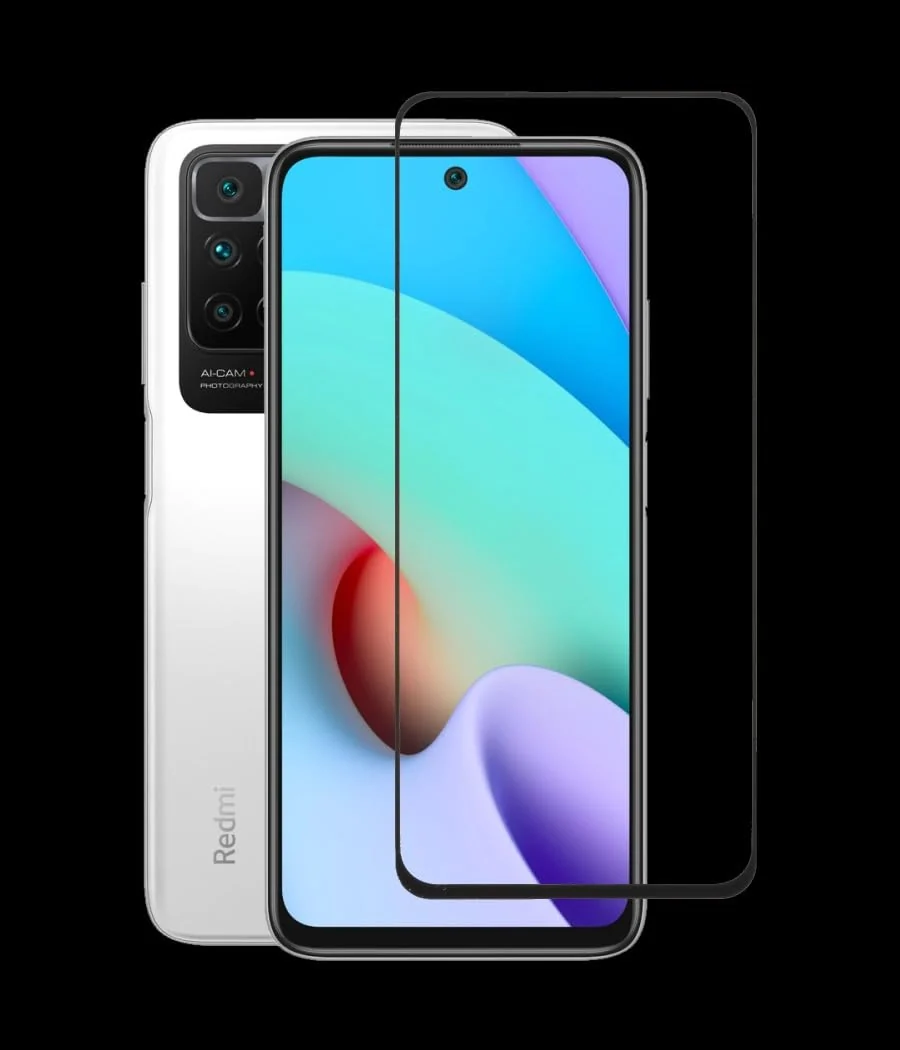 DL3 Mobilak 5D Full Glass Screen Protector For Xiaomi Redmi 10 2022. Black Frame - Clear