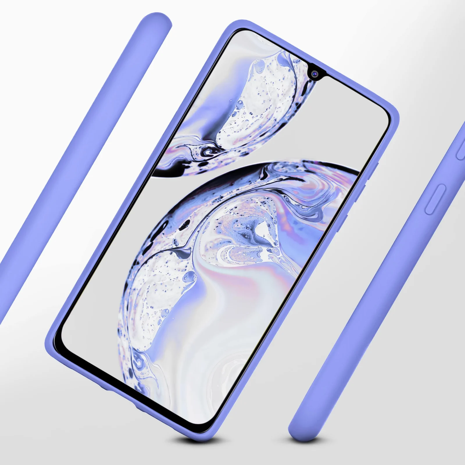 DL3 Mobilak Samsung Galaxy M31 Case, Soft Flexible Silicone Gel Rubber Bumper Cover, Full Body Shockproof Protective Phone Case - Baby Blue