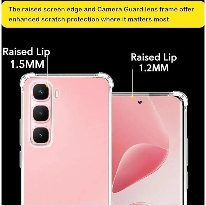 DL3 Mobilak Clear TPU Protective Case for Infinix Hot 60i with Camera Protection and Shockproof Design - Clear