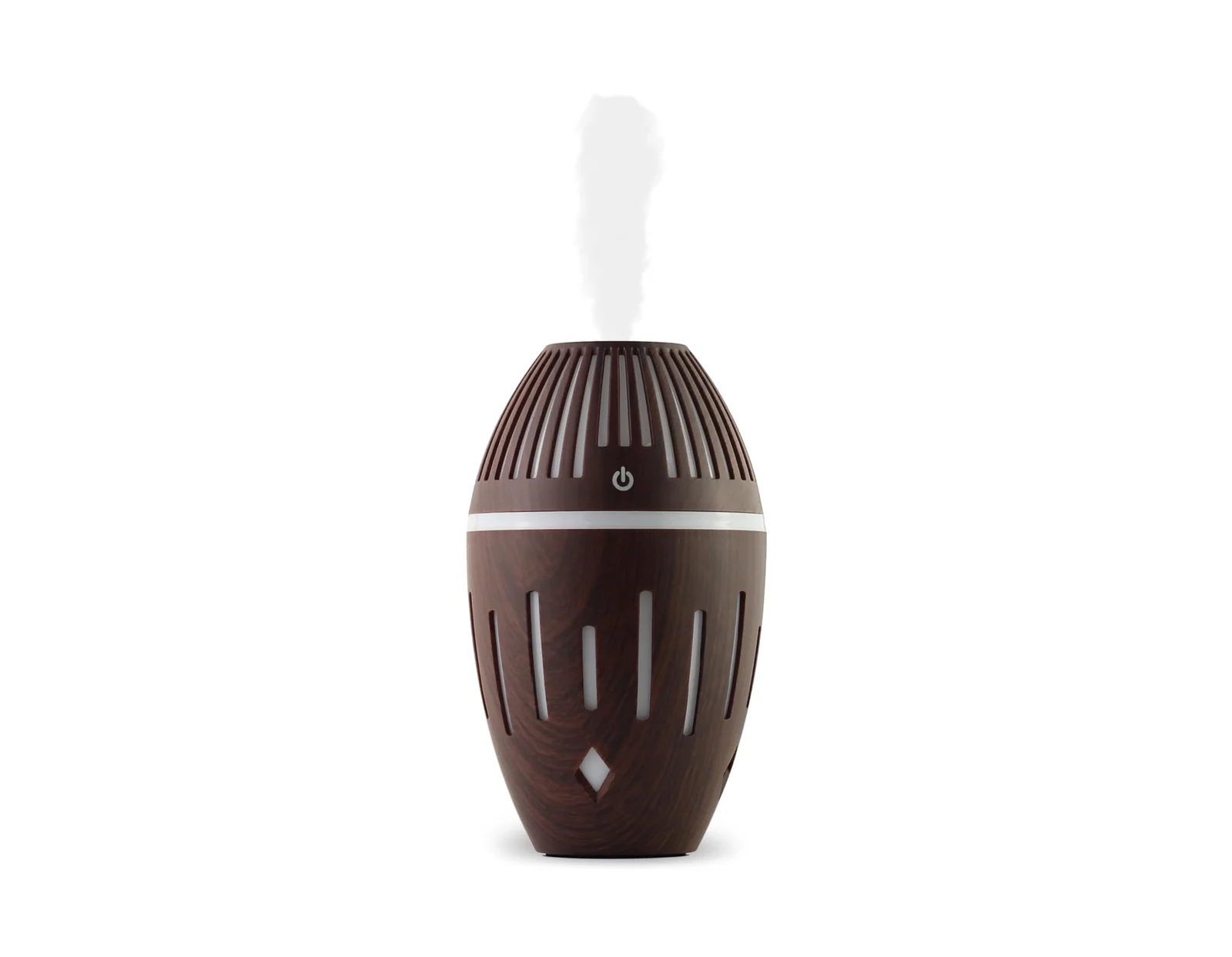 mobigon Wood Cool Mist Ultrasonic Humidifier for Room Moisture, Aroma Diffuser for Home, 300ml Essential Oil Diffuser with 7 Colorful Night Light, Auto Shut-Off, Home, Office, car (White)