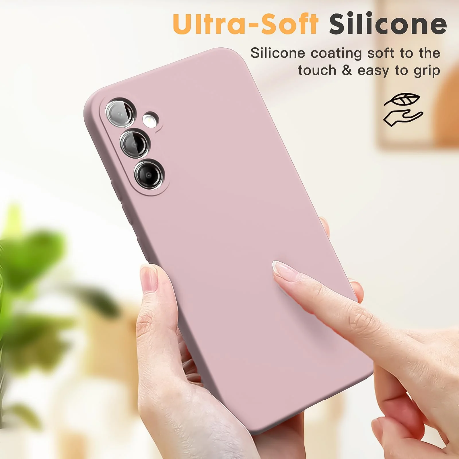 DL3 Mobilak Samsung Galaxy A04s / A13 4G /A13 5G Case, Soft Flexible Silicone Gel Rubber Bumper Cover, Full Body Shockproof Protective Phone Case - Cashmere