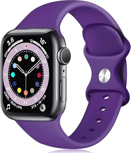 38MM/40MM/41MM — DL3 Mobilak Bands Compatible with Apple Watch Ultra 49mm 45mm 44mm 42mm 41mm 40mm 38mm, Replacement Soft Silicone Strap for iWatch Ultra/Ultra 2 Series 9/8/7/6/5/4/3/2/1 SE (38MM/40MM/41MM)