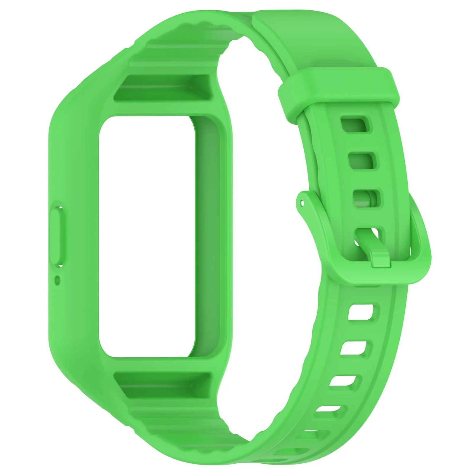 DL3 Mobilak Strap Compatible with Samsung Galaxy Fit 3 SM-R390, Silicone Sport Band Replacement Watchband with Bumper Case for Samsung Galaxy Fit 3, Adjustable Wristband - Neon Green