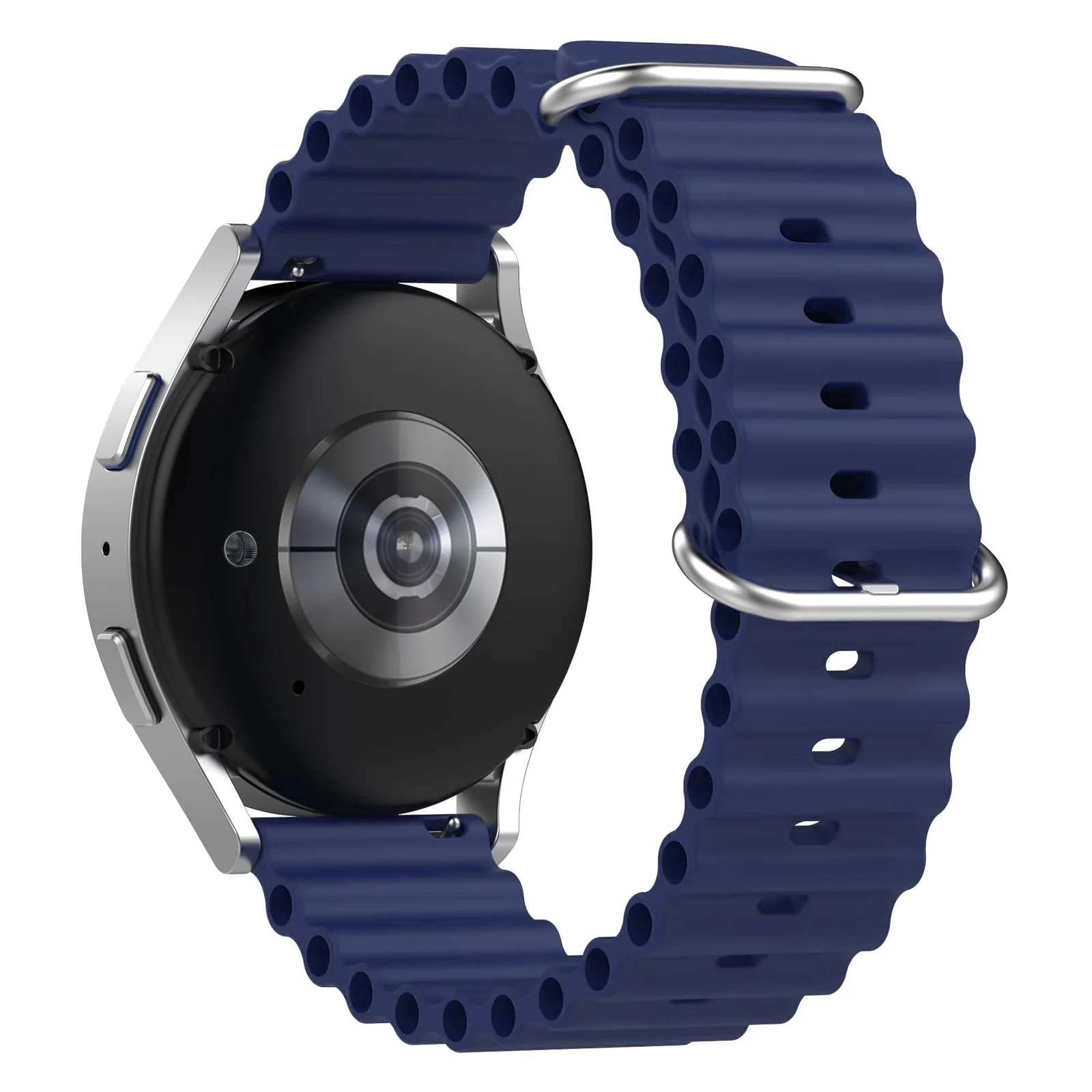 DL3 Mobilak 22mm Ocean Band for Samsung Galaxy Watch 3 45mm/Watch 46mm/Gear S3/For Huawei watch GT4 GT3 46MM/ Watch 3/4/GT2E/GT2 Pro/GT GT2 46MM/Amaz fit GTR 4/3/3Pro/2/2e, Adjustable Silicone Sport Loop Strap - Navy Blue
