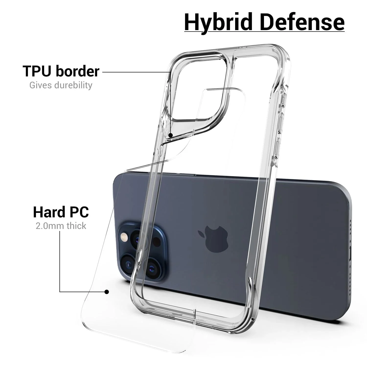 DL3 Mobilak Rugged Protective Case for Samsung Galaxy A17, Supports wireless charging, Shock-absorbing protection, Non-slip grip - Clear