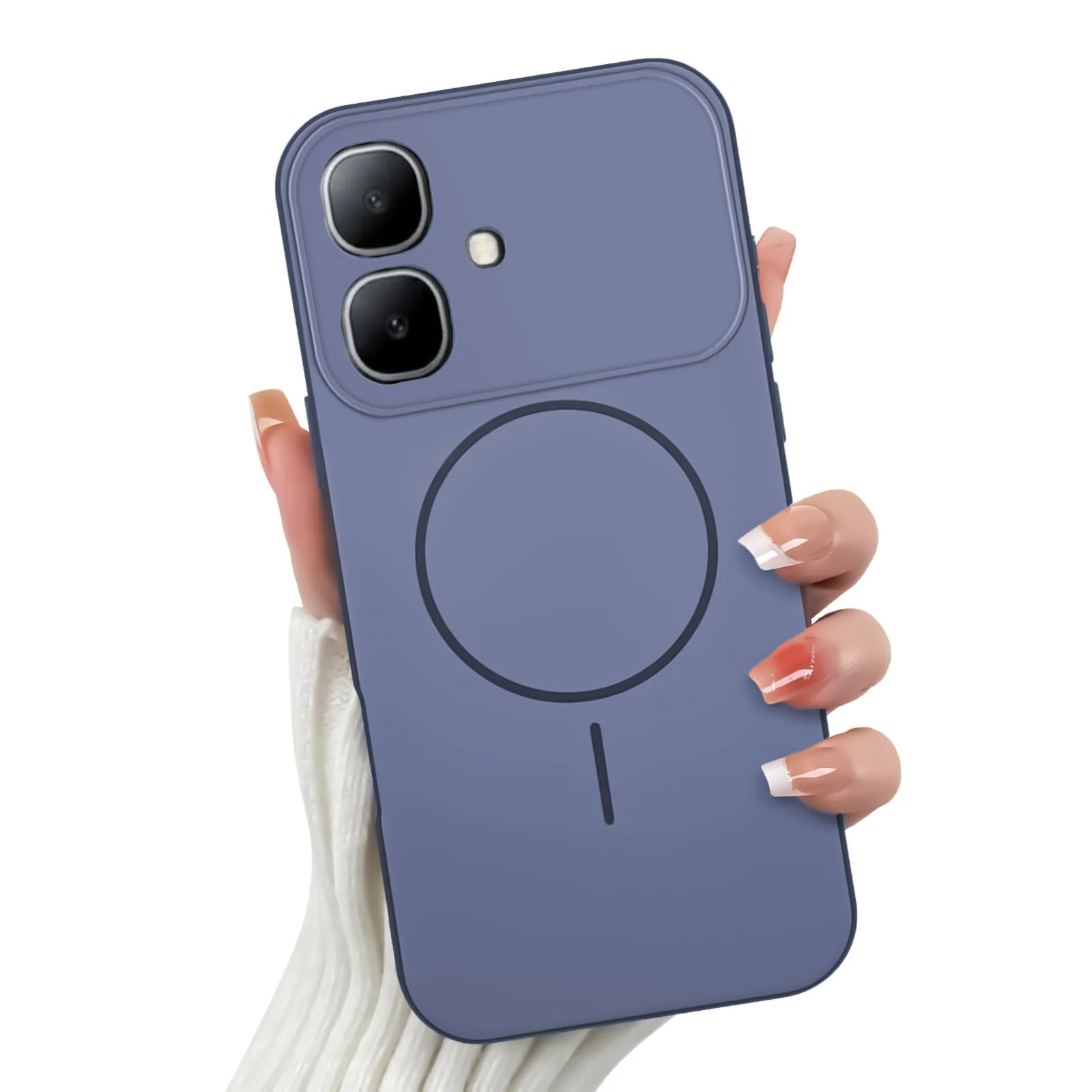 Infinix Smart 20 — Mobigon Case For Infinix Smart 20 Slim Design [Not Compatible with MagSafe] Soft Silicone Case Flexible TPU Anti-Scratch Protective Cover with Full Camera Protection