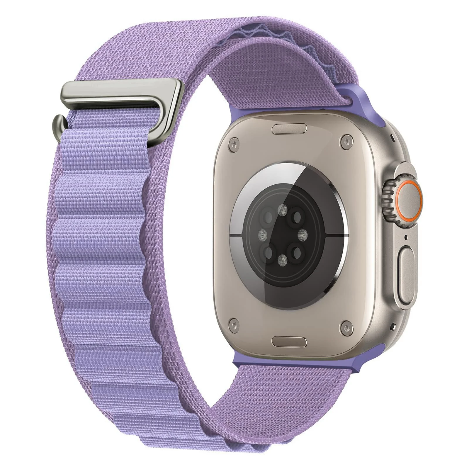 DL3 Mobilak Trail/Alpine Loop Nylon Band Compatible with Apple Watch Ultra 2/Ultra Band 49mm 45mm 44mm 42mm, Adjustable with Metal C-Hook Strap for iWatch Ultra Series 9/8/7/6/5/4/3/2/1/SE2/SE - A.Light Purple