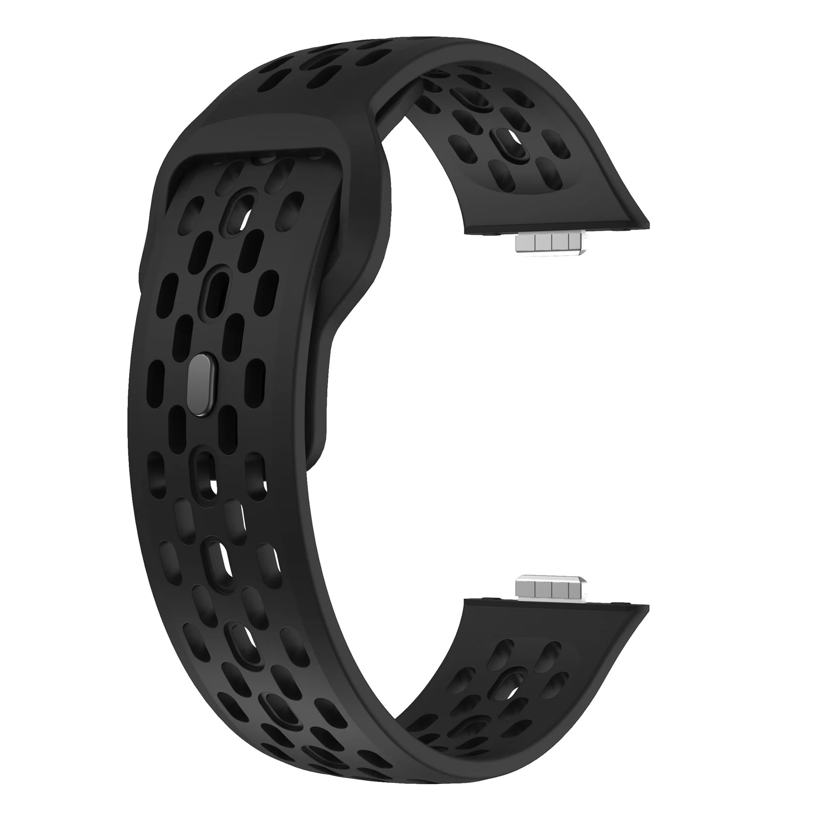 DL3 Mobilak Silicone Mesh Breathable Straps for Huawei Watch Fit 4 Pro Strap. Wristband Bands Bracelet Sports Bracelet Quick Release Adjustable Armband for Huawei Watch Fit 4/Fit 3 - Black