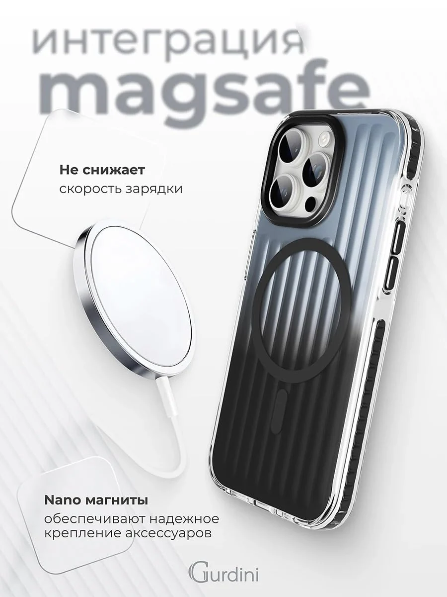 DL3 Mobilak MagSafe-Compatible Magnetic Case for iPhone 16 Pro Max with Camera Protection and Magnetic Car-Mount Support - Black