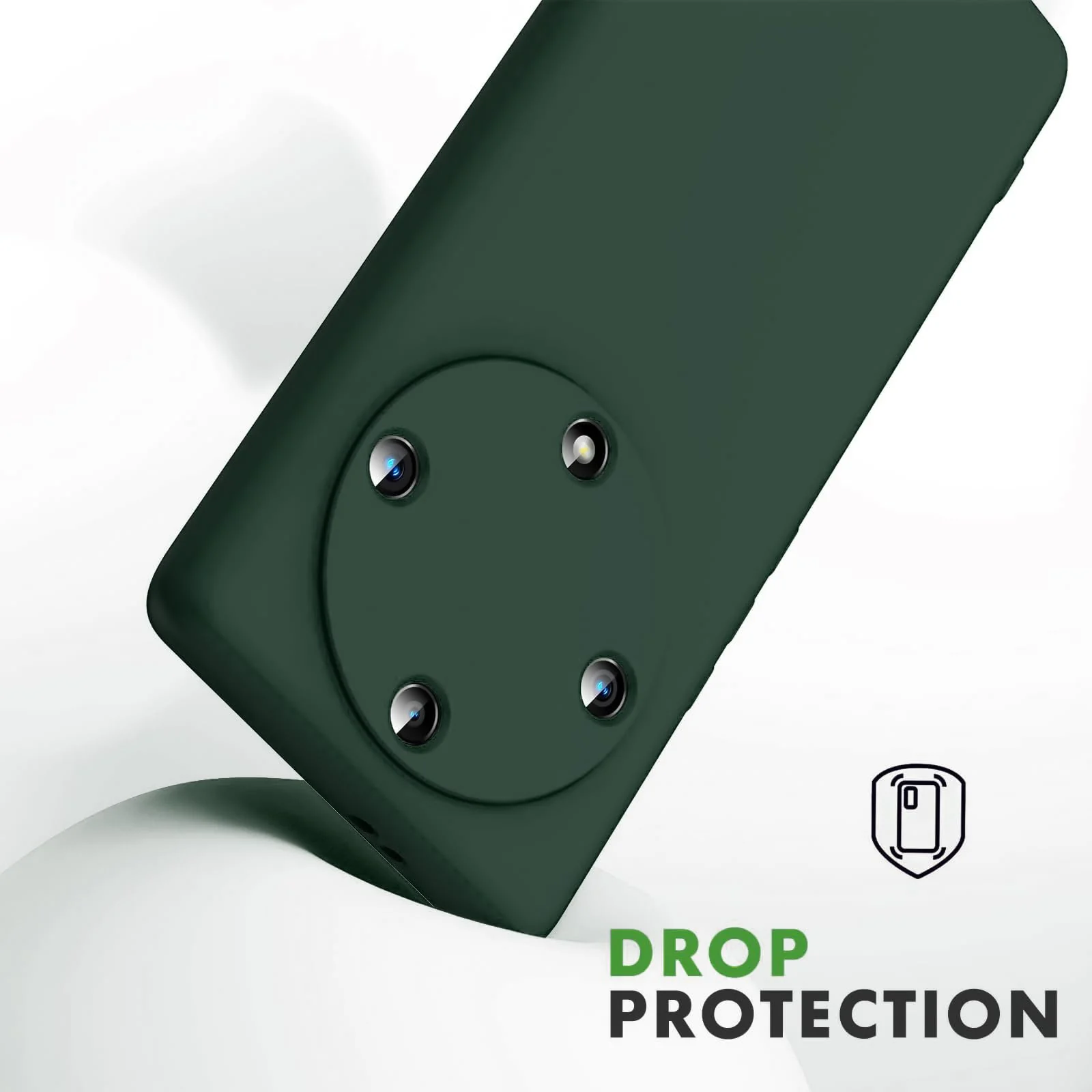 DL3 Mobilak Silicone Protective Case for Honor X9a, Shock-absorbing protection, Scratch-resistant surface, Soft microfiber lining - Green