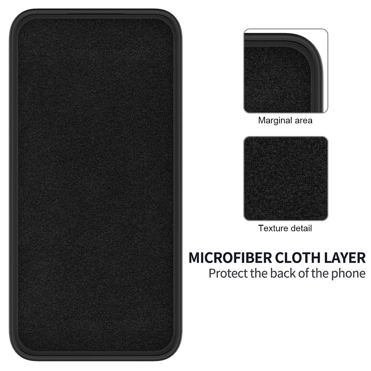 DL3 Mobilak Silicone Protective Case for Xiaomi Redmi 13C, Shock-absorbing protection, Scratch-resistant surface, Soft microfiber lining - Black
