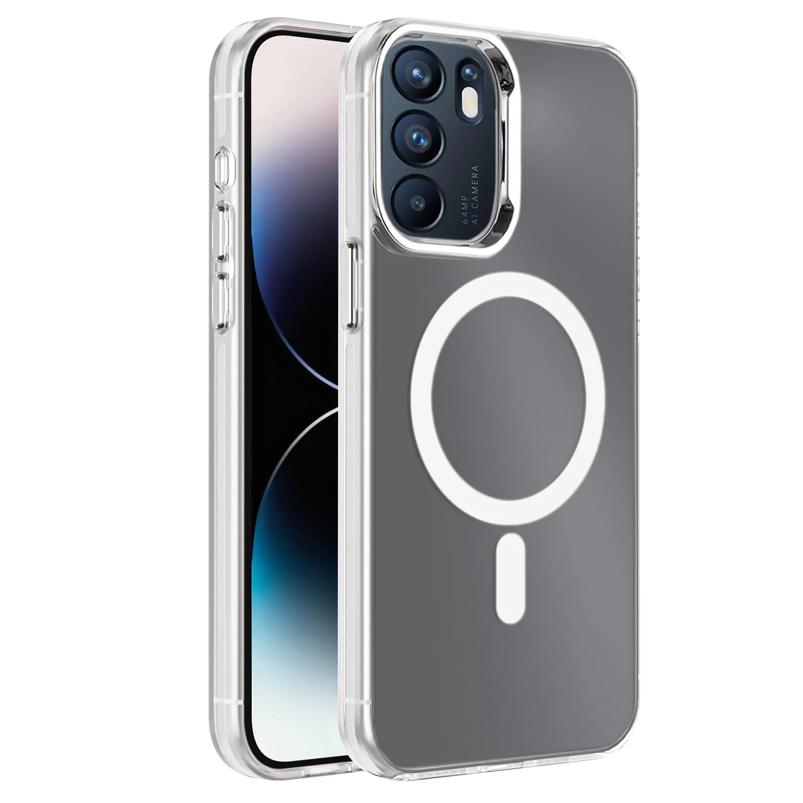 DL3 Mobilak Case For OPPO Reno 6 4G (Not Reno6 5G) Case Crystal [Not Compatible with MagSafe] Soft TPU Gel Case Flexible Silicone Anti-Scratch TPU Cover - Clear