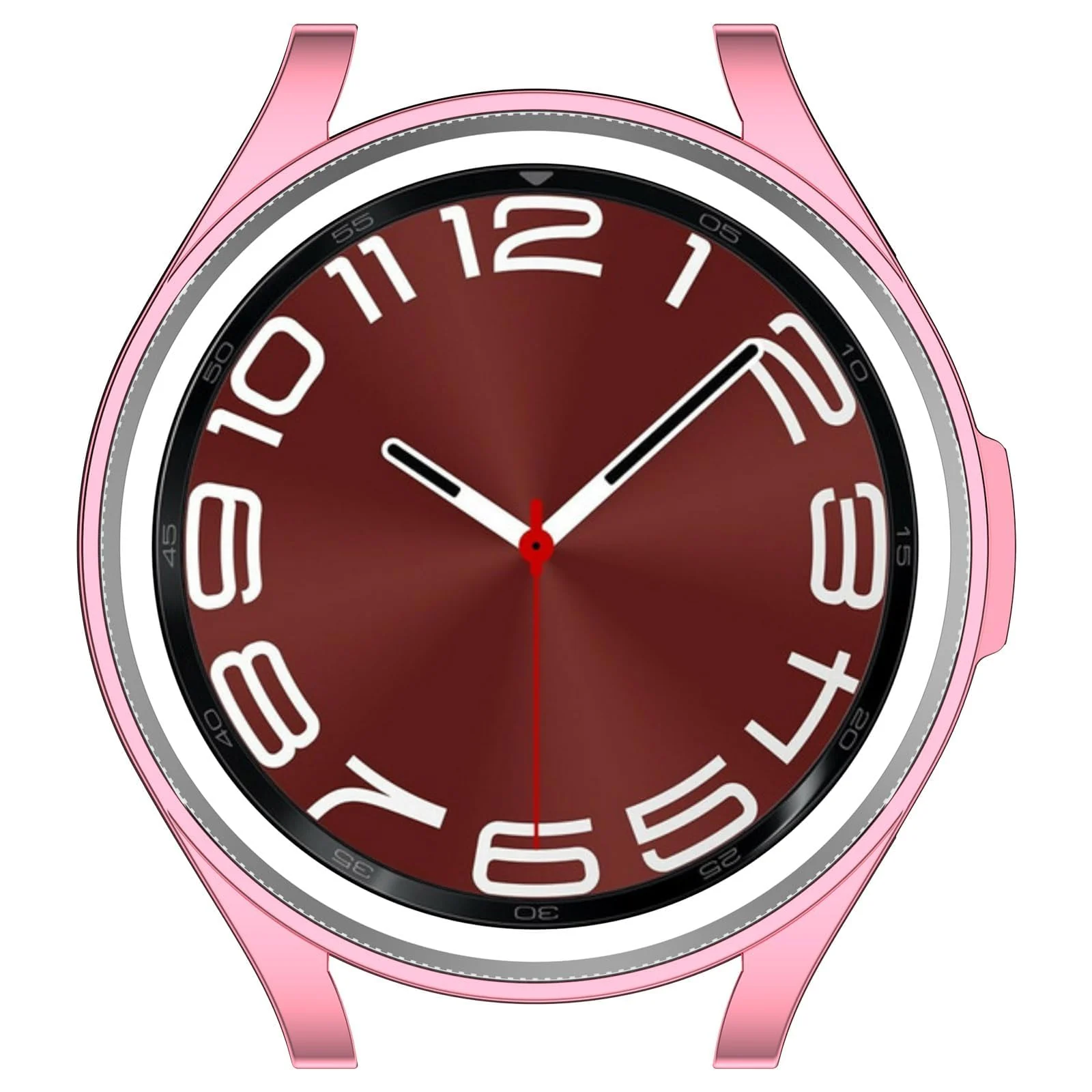 DL3 Mobilak Bumper Case Protector for Samsung Galaxy Watch 6 Classic 43mm, [NO Screen Film] Flexible Lightweight Glossy TPU Edge Case Protective Cover Galaxy Watch 6 Classic 43mm - Pink
