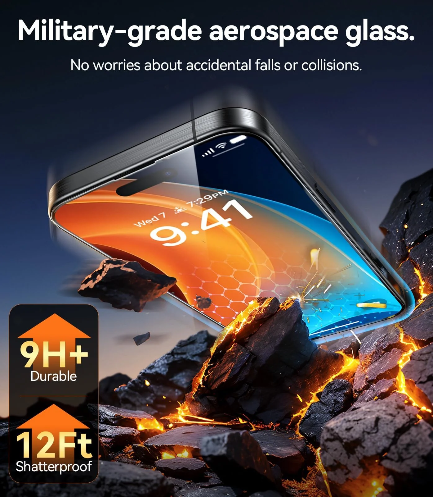 DL3 Mobilak for iPhone 16 Plus 6.7-Inch Tempered Glass Screen Protector, 9H Hardness Anti-Scratch Tempered Glass flim, Case Friendly, Anti-Scratch For iPhone 16 Plus - Clear