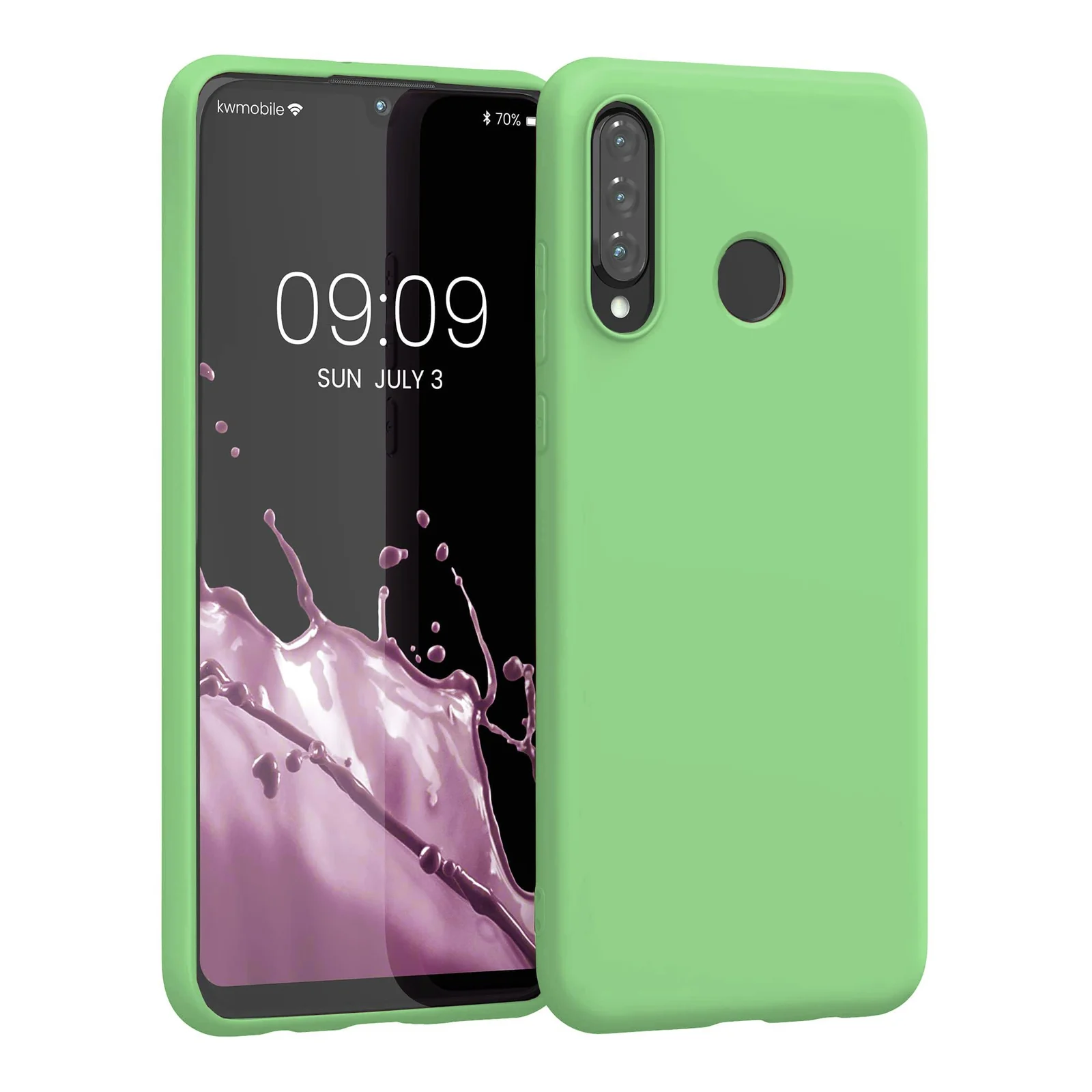 Dl3 Mobilak Huawei P30 Lite/Nova 4E Case,Soft Flexible Silicone Gel Rubber Bumper Cover,Full Body Shockproof Protective Phone Case (Lavender .1)