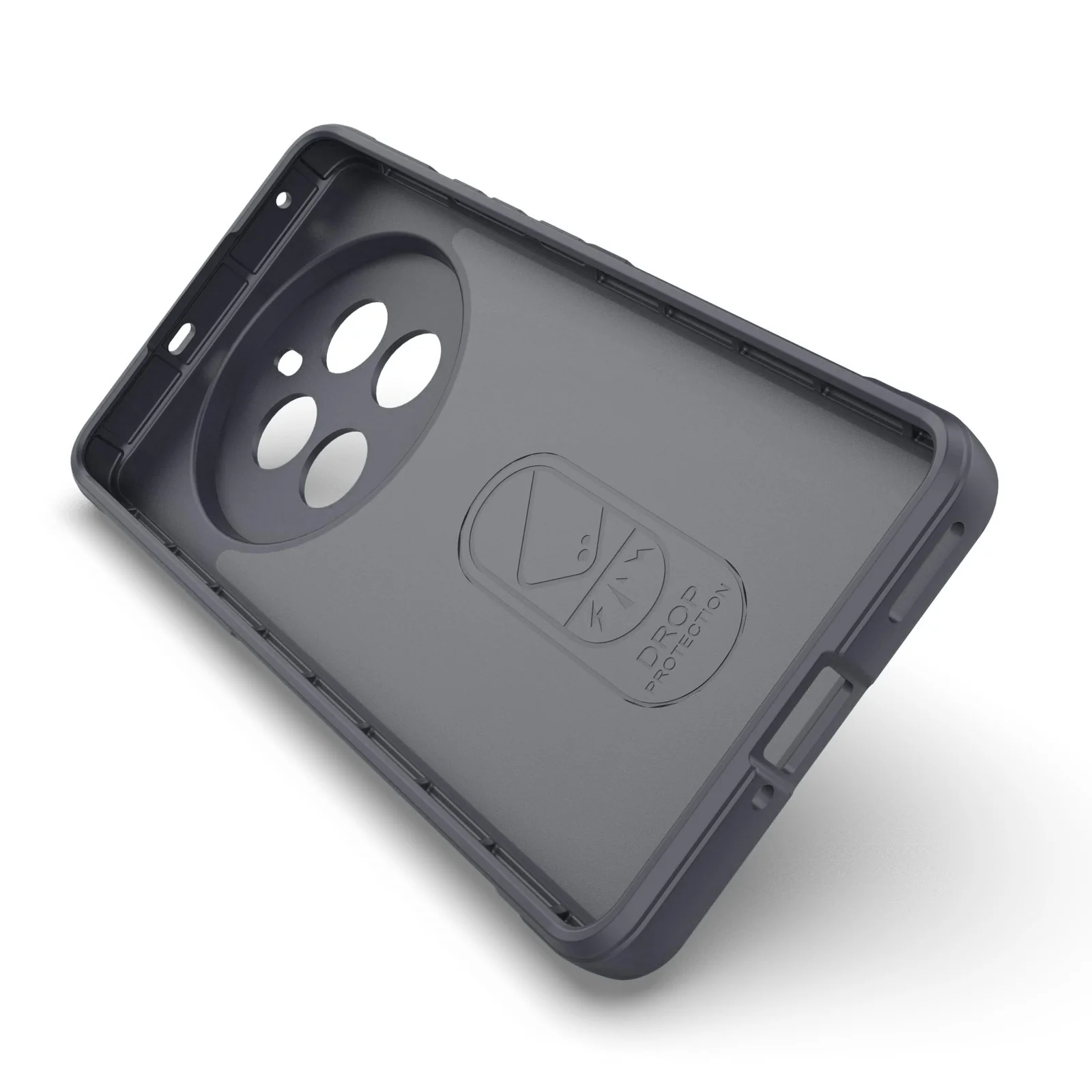 DL3 Mobilak Silicone Case for realme 12 Pro/realme 12 Pro Plus Heavy Duty Protective [Slim Fit] Shockproof Soft Flexible Protective Design Shock- TPU Cover With Camera Protection - Dark Gray