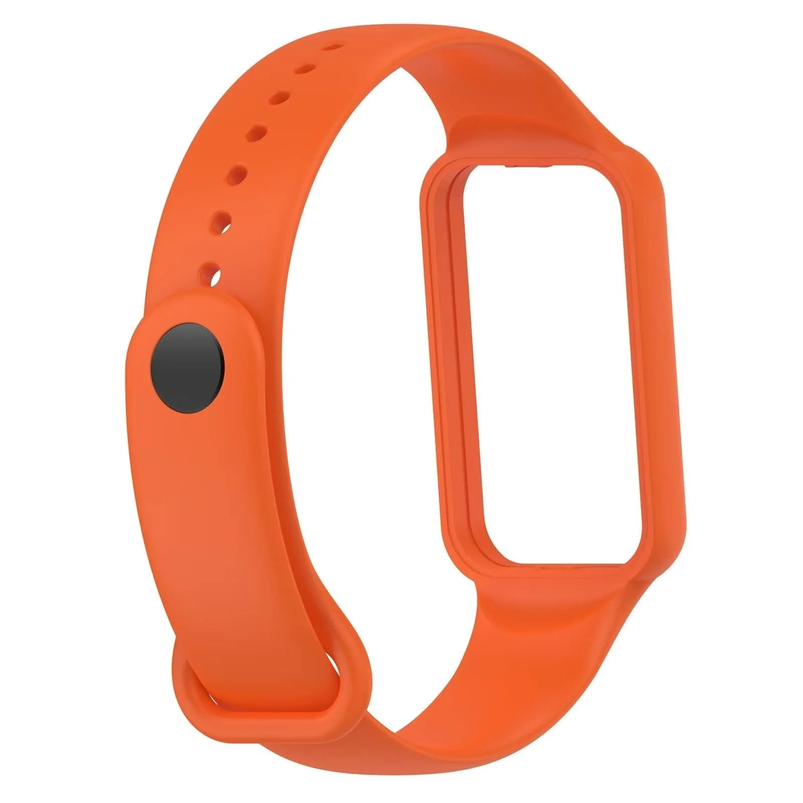 DL3 MOBILAK Sport Band Compatible With Amazfit Band 7 Fitness Tracker Replacement Strap Soft Silicone Wristband Bracelet For Amazfit Band7 - Orange