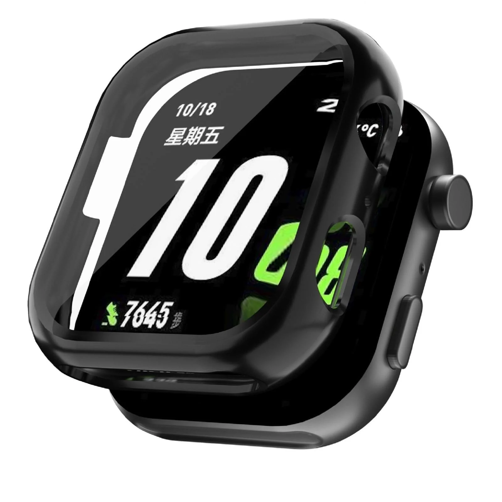 DL3 Mobilak Case Compatible with HONOR Choice Watch 2i Case All-Around with Built-in Screen Protector Watch Soft TPU Shockproof Cover Slim Guard Thin Bumper Shell Protector - Black