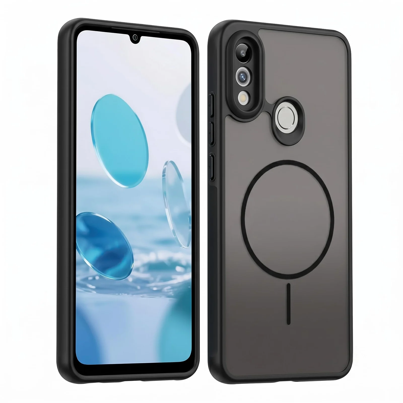 DL3 Mobilak Case For Xiaomi Redmi 10 4G/Redmi 10 2022 Translucent Matte PC Back & Soft TPU Edge, [Not Compatible with MagSafe] Anti-Scratch Shockproof Cover with Full Camera Protection - Black