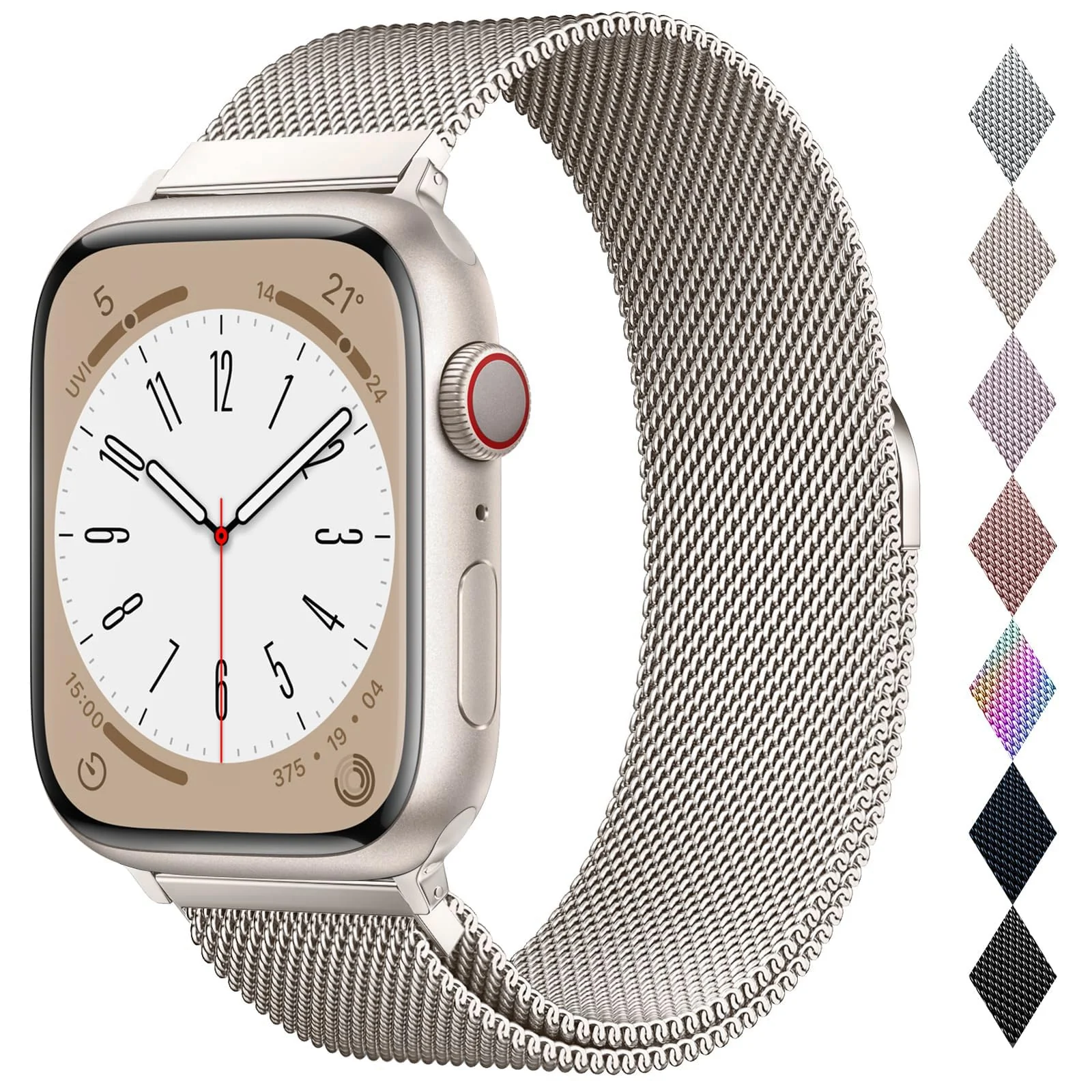 42mm/44mm/45mm/49mm — DL3 MOBILAK Milanese Loop Compatible With Apple Watch Ultra 3 2 1 49mm 46mm 45mm 44mm 42mm, Stainless Steel Mesh Band Magnetic Clasp, Adjustable Metal Strap for iWatch Series 11/10/9/8/7/6/5/4/SE