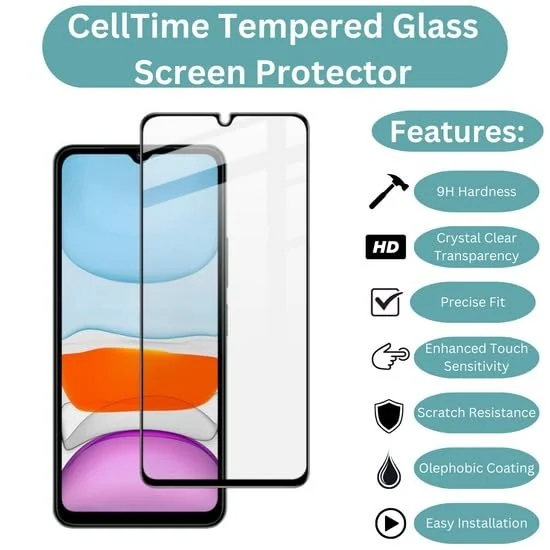 DL3 Mobilak 5D Full Glass Screen Protector For Xiaomi Redmi A3 Black Frame - Clear