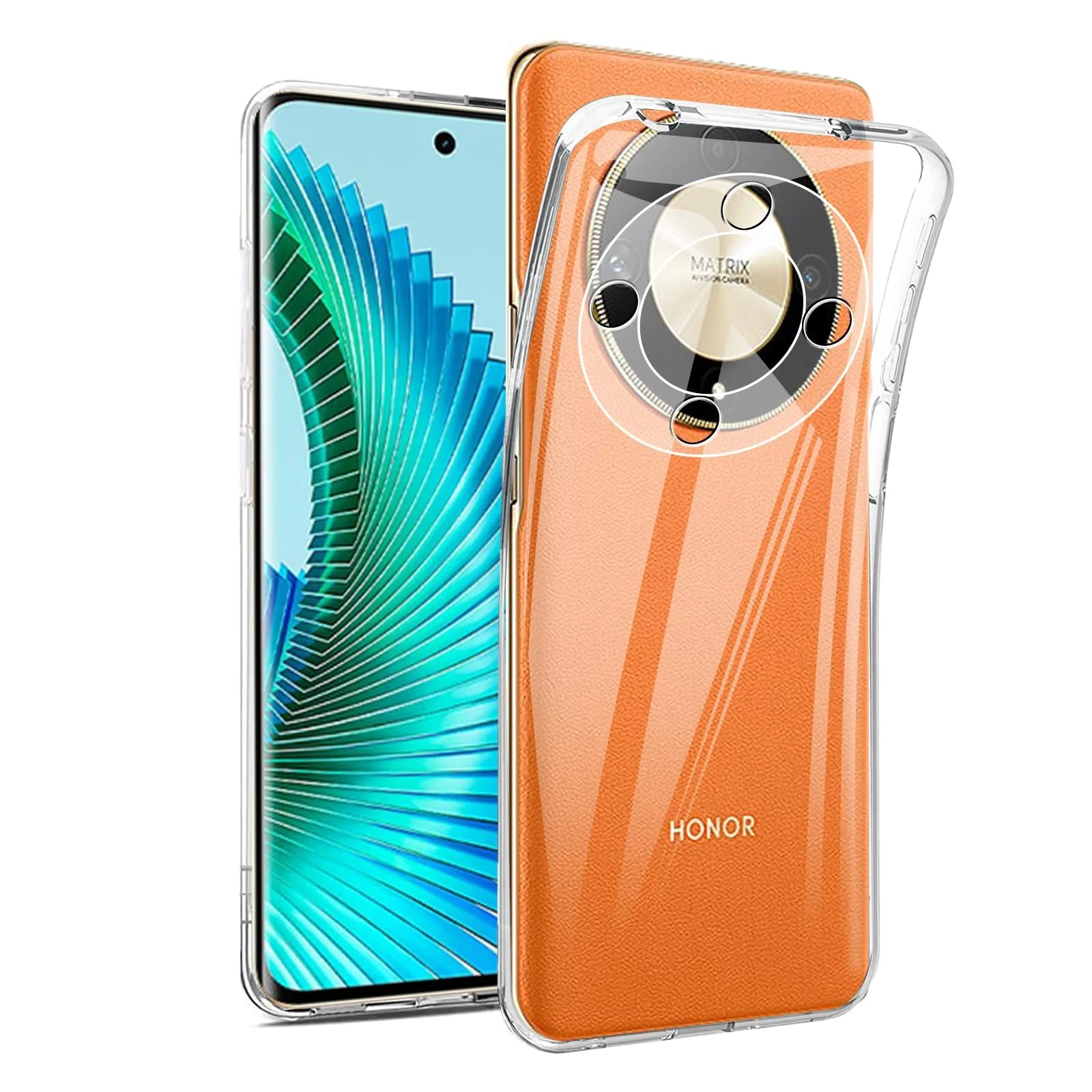 DL3 Mobilak Case Compatible with Honor X9b / Honor Magic 6 Lite 5G, Case Crystal Soft TPU Gel Case Flexible Silicone Anti-Scratch Camera Protection TPU Cover - Clear