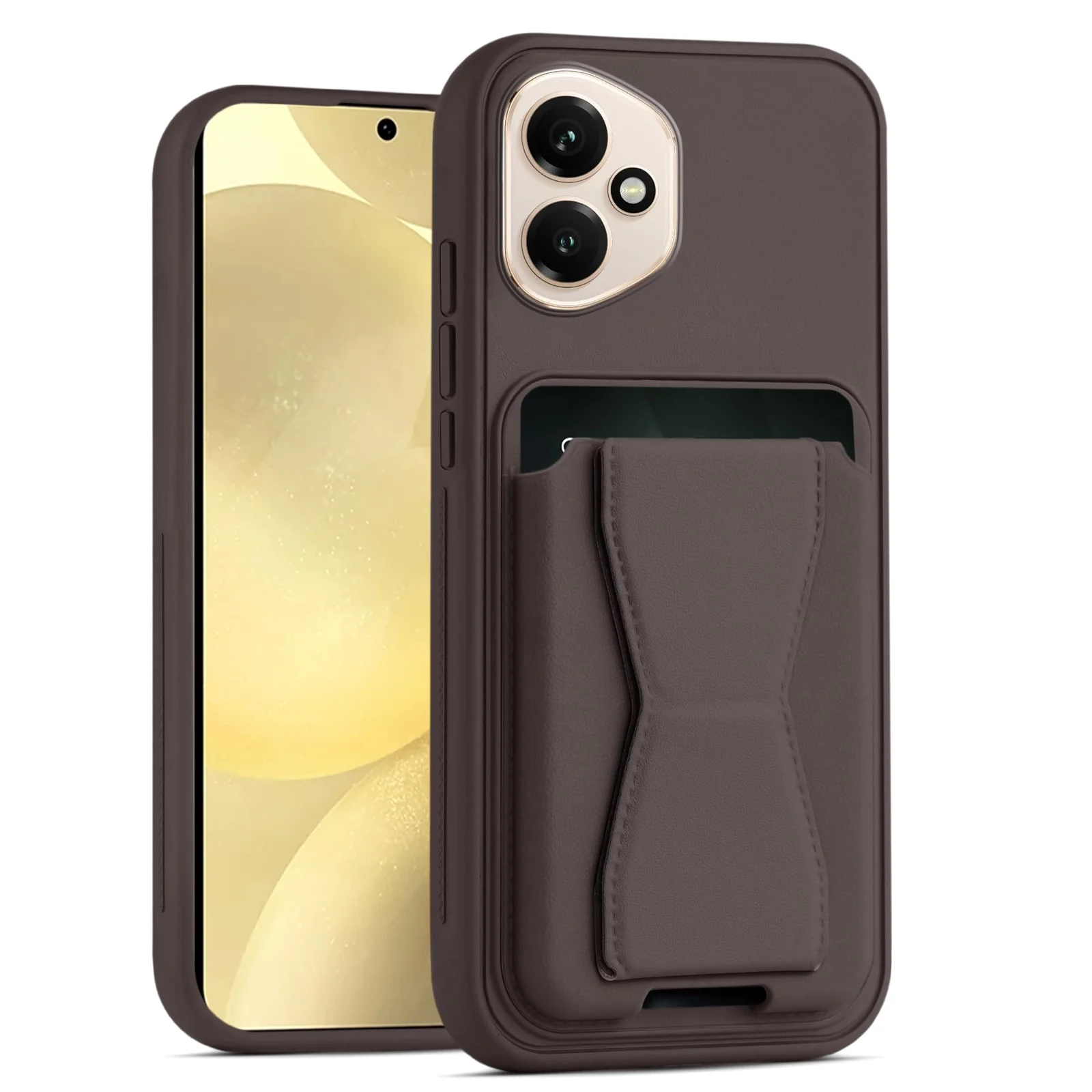 Dl3 Mobilak Leather Wallet Case Compatible with Honor 400 5G, Leather Back Cover With TPU Frame, Shockproof Protective Phone Case with Card Holder Stand (Black)