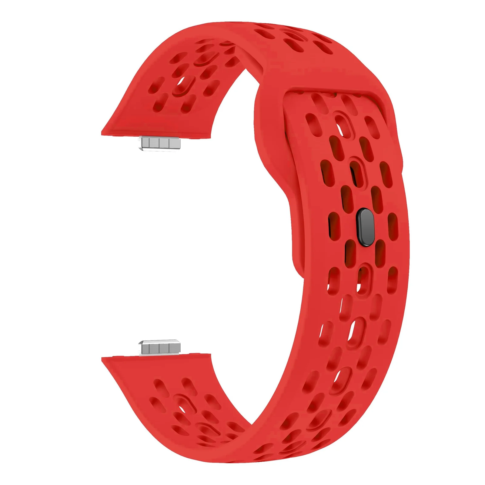 DL3 Mobilak Silicone Mesh Breathable Straps for Huawei Watch Fit 4 Pro Strap. Wristband Bands Bracelet Sports Bracelet Quick Release Adjustable Armband for Huawei Watch Fit 4/Fit 3 - Red