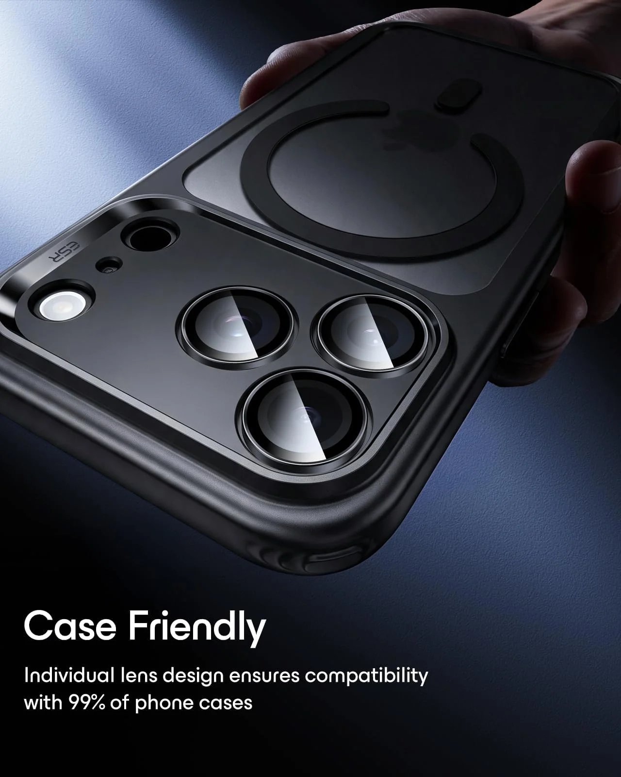 DL3 MOBILAK Individual Ring Camera Lens Protector for Apple iPhone 18 Pro and 18 Pro Max - Black