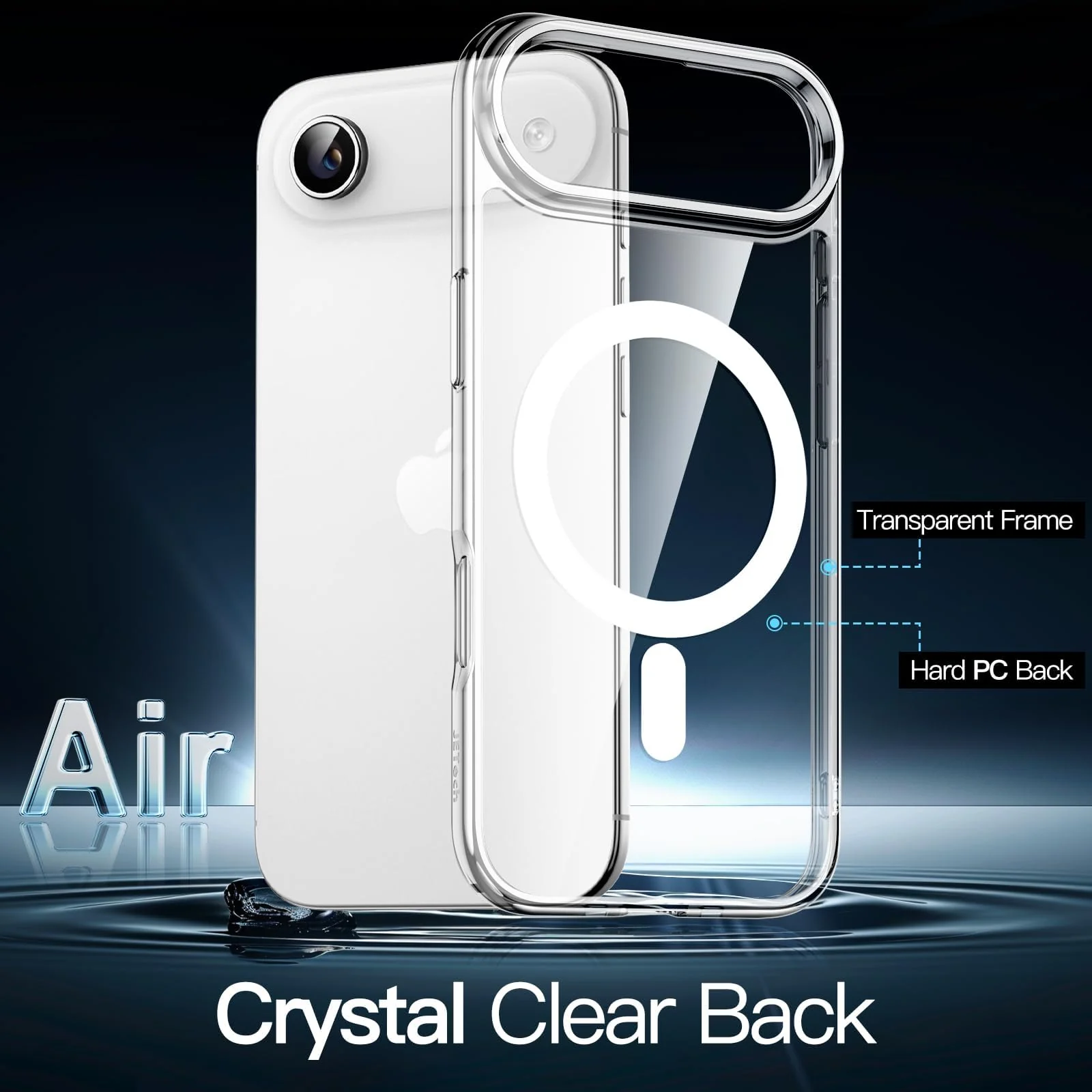 DL3 Mobilak Case For iPhone 17 Air 6.5-Inch Case Crystal [Compatible with MagSafe] Soft TPU Gel Case Flexible Silicone Anti-Scratch TPU Cover - Clear