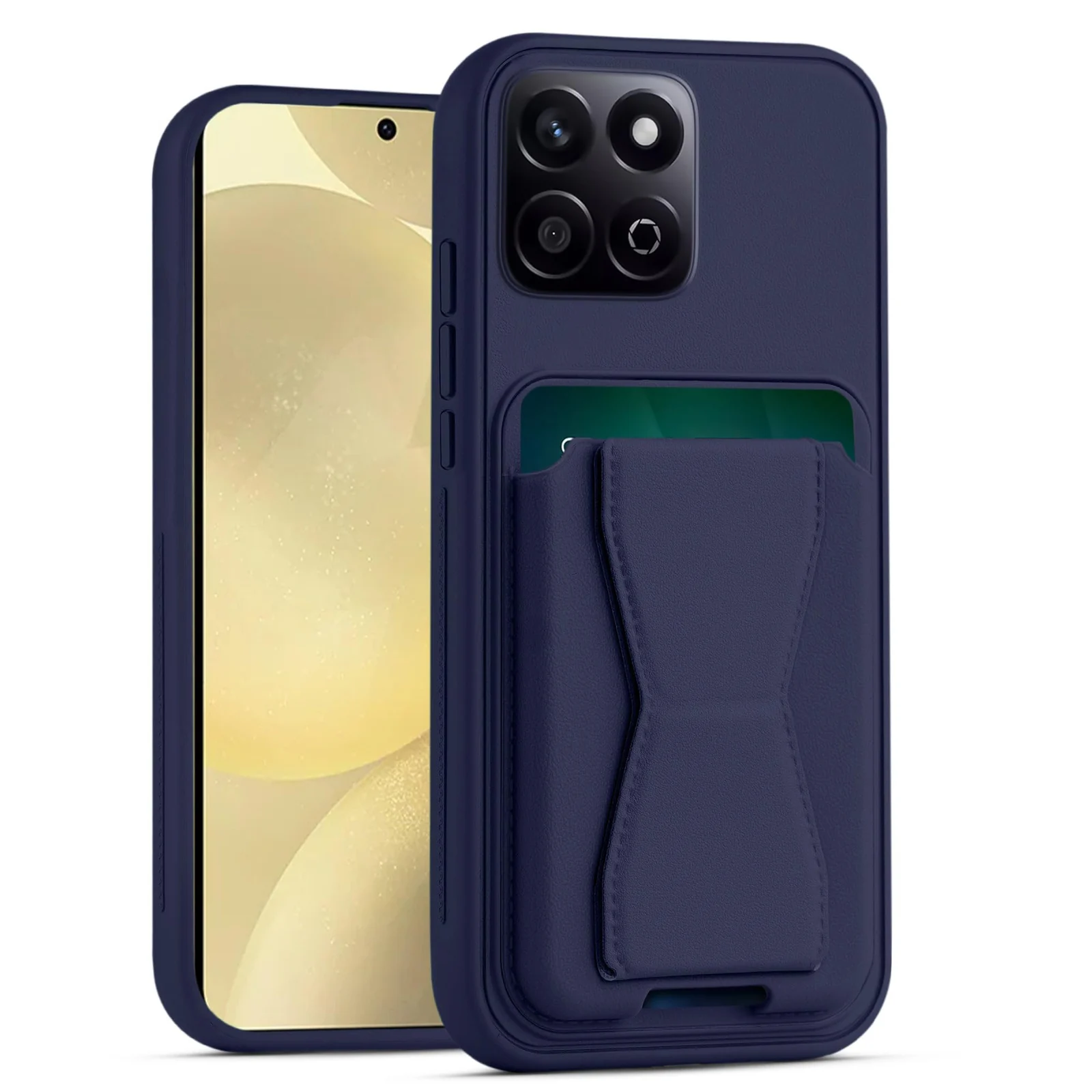 Honor X6b — DL3 Mobilak Leather Wallet Case for Honor X6b, Camera protection, Shock-absorbing protection, Built-in kickstand