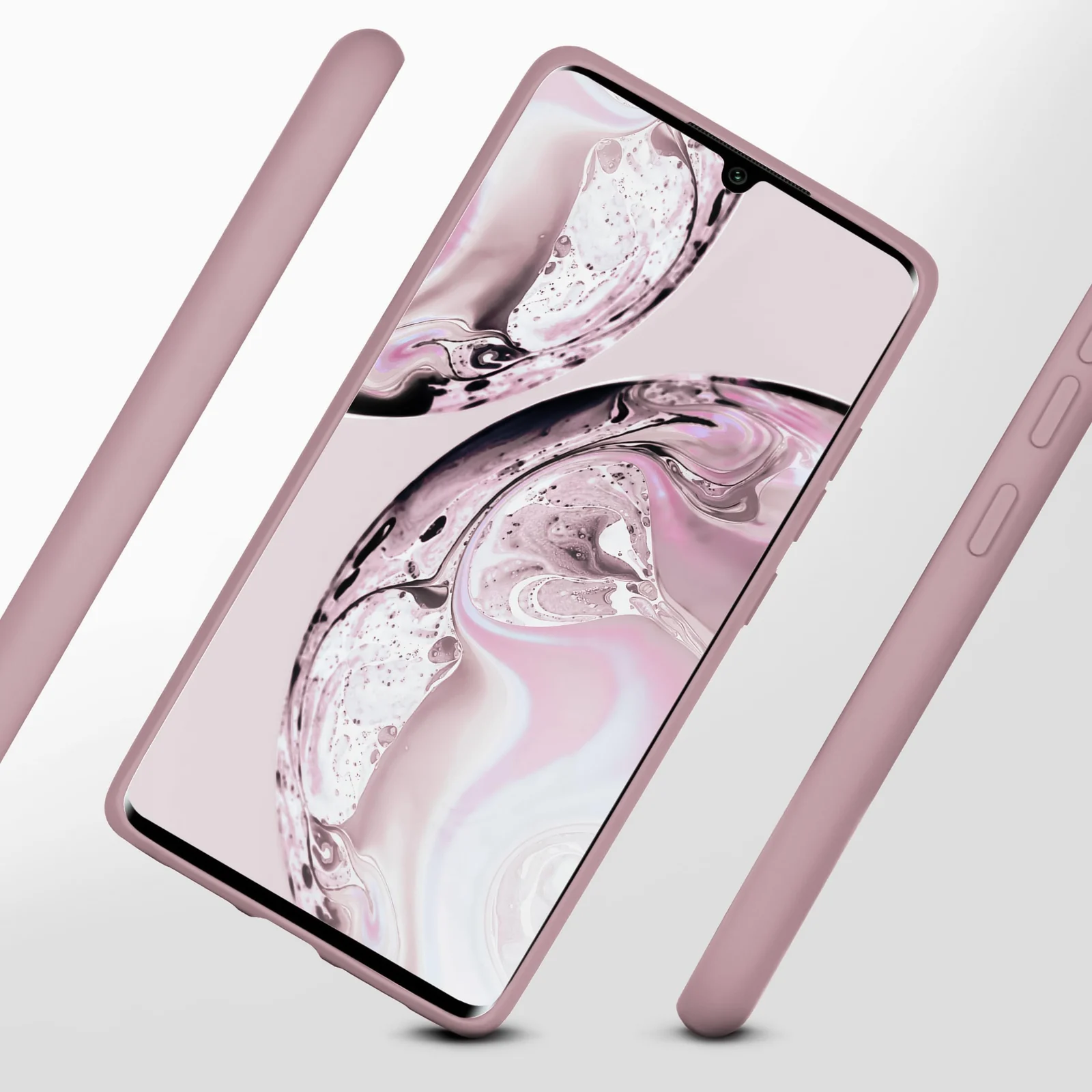 DL3 Mobilak Xiaomi Mi Note 10 Lite Case, Soft Flexible Silicone Gel Rubber Bumper Cover, Full Body Shockproof Protective Phone Case - Cashmere