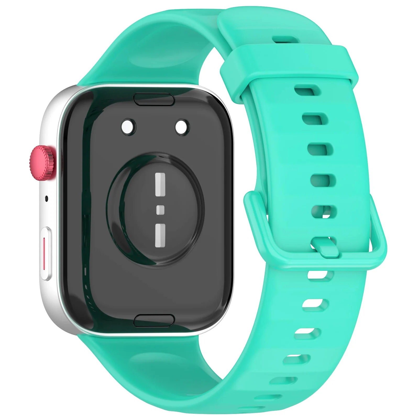 DL3 Mobilak Silicone Bracelet for Huawei Watch Fit 3/Watch Fit 4 Pro/Fit 4 Strap, Soft Silicone Sport Replacement Strap for Women/Men, Adjustable Waterproof Sports Band - Teal