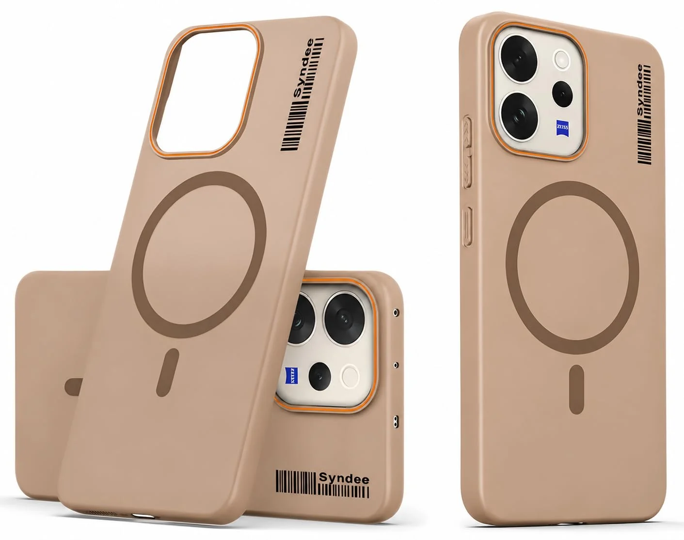 DL3 Mobilak Translucent Matte Case for vivo V70 5G / vivo V70 Elite 5G, Compatible with MagSafe accessories, Shock-absorbing protection, Integrated ring holder - Brown
