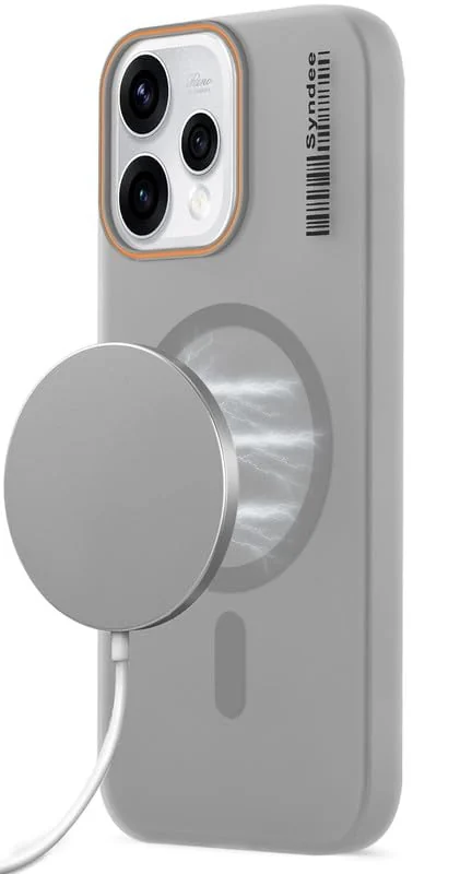 DL3 Mobilak Case Back Cover for OPPO Reno 15 5G (OPPO Reno15), Sleek Frosted Translucent Back Only Compatible with Wireless Magnetic Accessories | Anti-Scratch Shockproof Phone Case - Gray