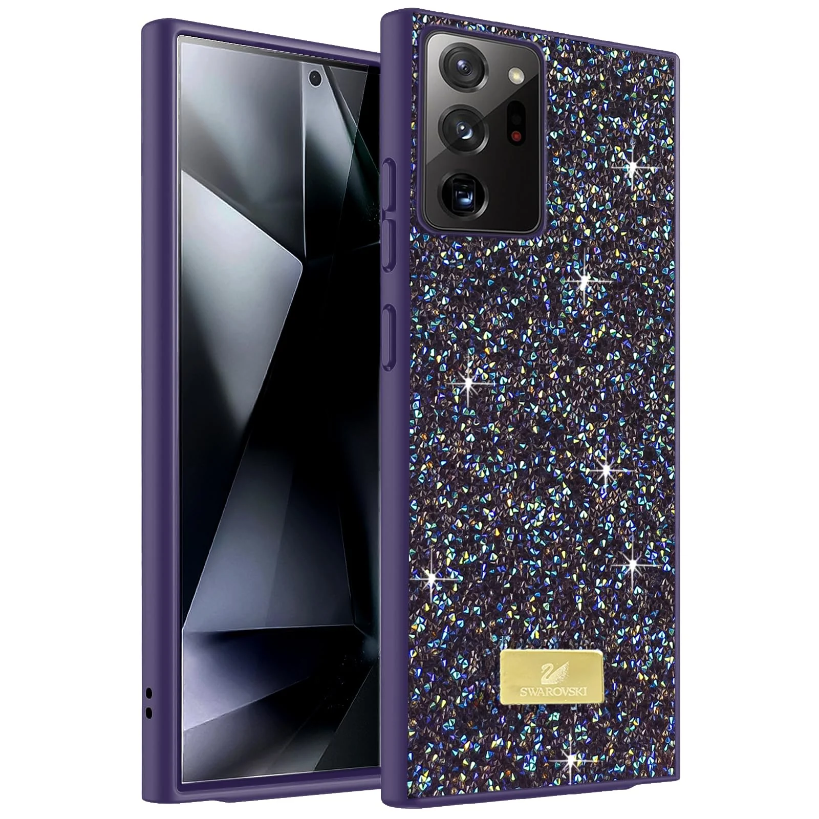 Case For Samsung Galaxy Note 20 Ultra Case Glitter, Sparkle Diamond Crystal Bling Case with Bling, Ultra Thin Lightweight Full Body Shockproof Anti-Scratch Protective Cover - Black