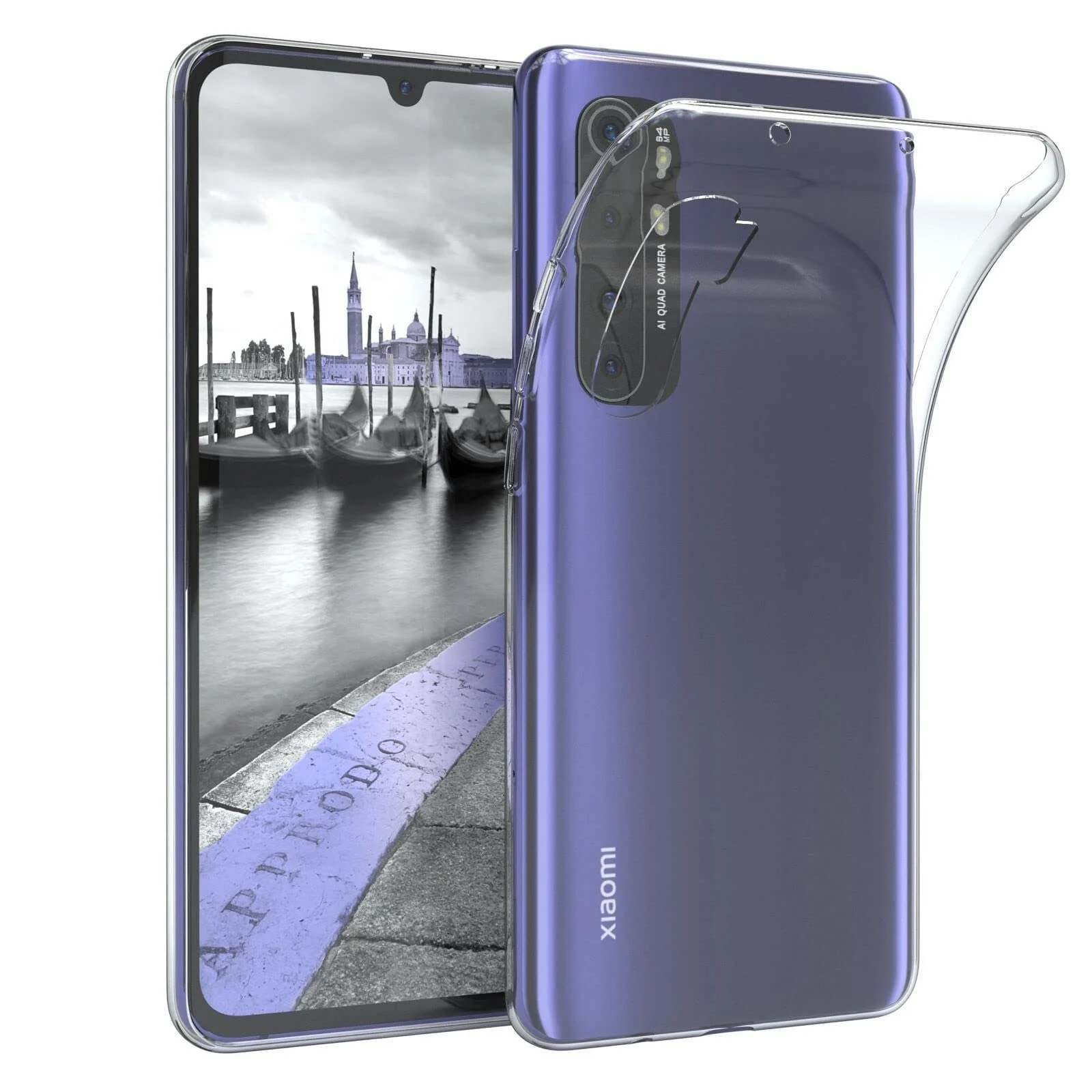 DL3 Mobilak Case Compatible with Xiaomi Mi Note 10 Lite Case Crystal Soft TPU Gel Case Flexible Silicone TPU Cover - Clear